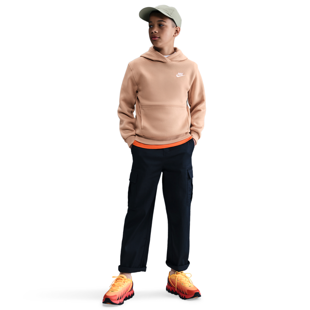 Nike NSW Club LBR Fleece Hoodie Image 3 of 4. Tap to open photo gallery.