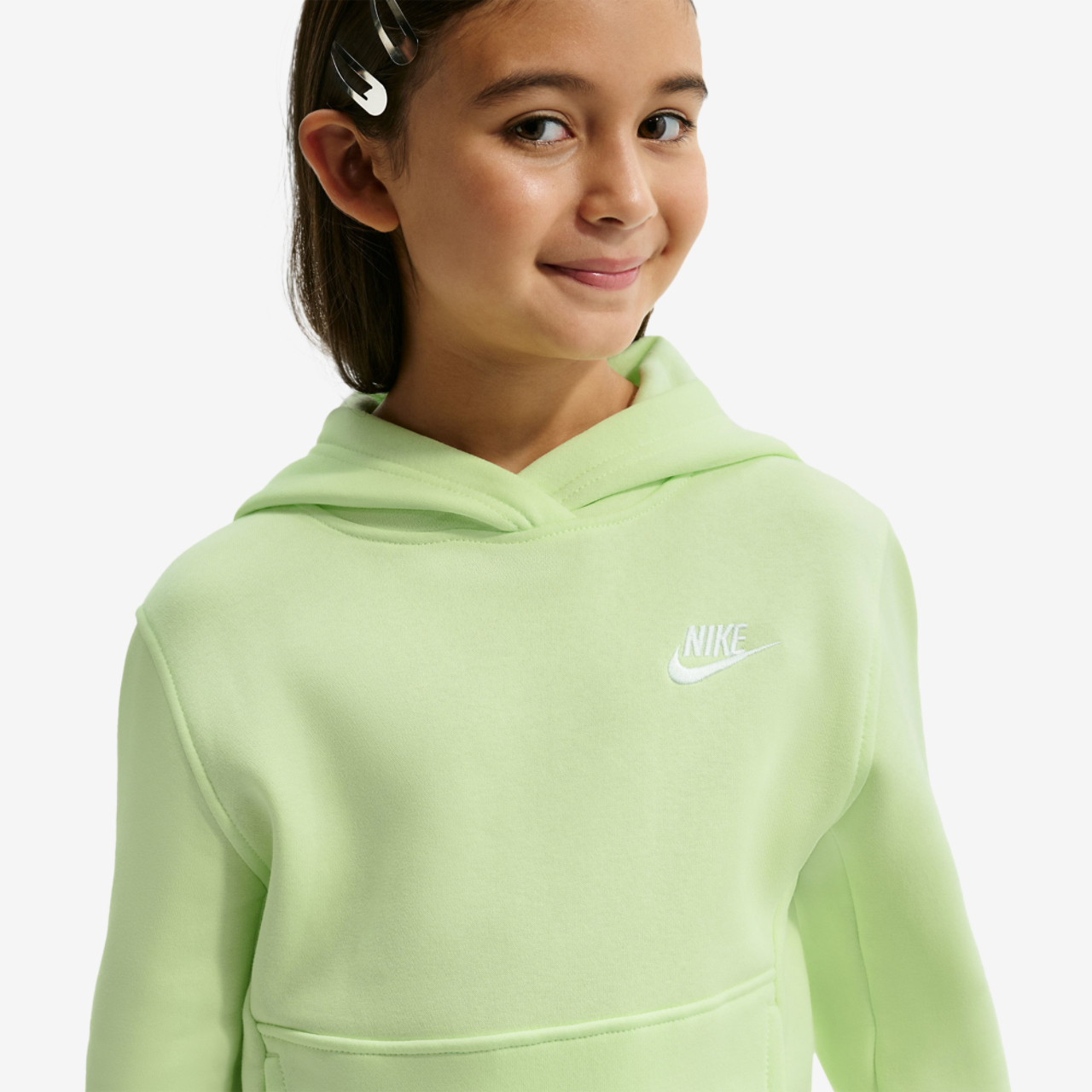 Nike NSW Club LBR Fleece Hoodie Image 3 of 3. Tap to open photo gallery.