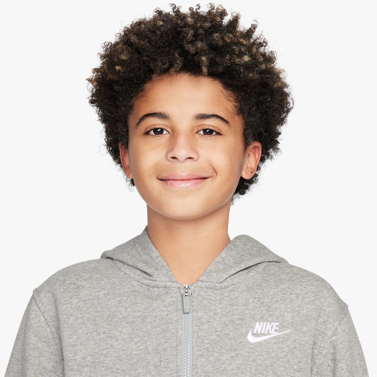 Nike NSW Club Fleece Full-Zip LBR Hoodie Image 3 of 3. Tap to open photo gallery.