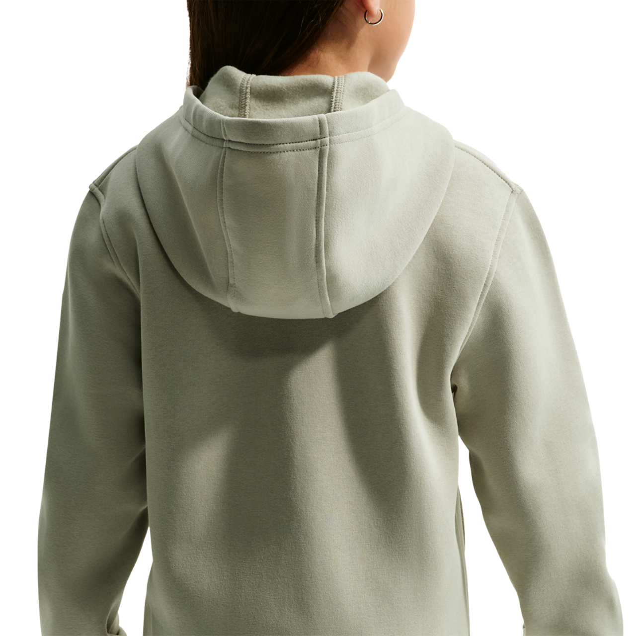 Nike NSW Club Fleece Full-Zip LBR Hoodie Image 4 of 7. Tap to open photo gallery.