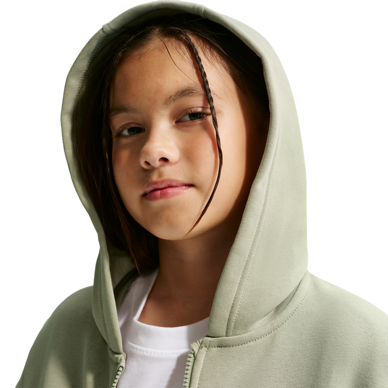 Nike NSW Club Fleece Full-Zip LBR Hoodie Image 5 of 7. Tap to open photo gallery.