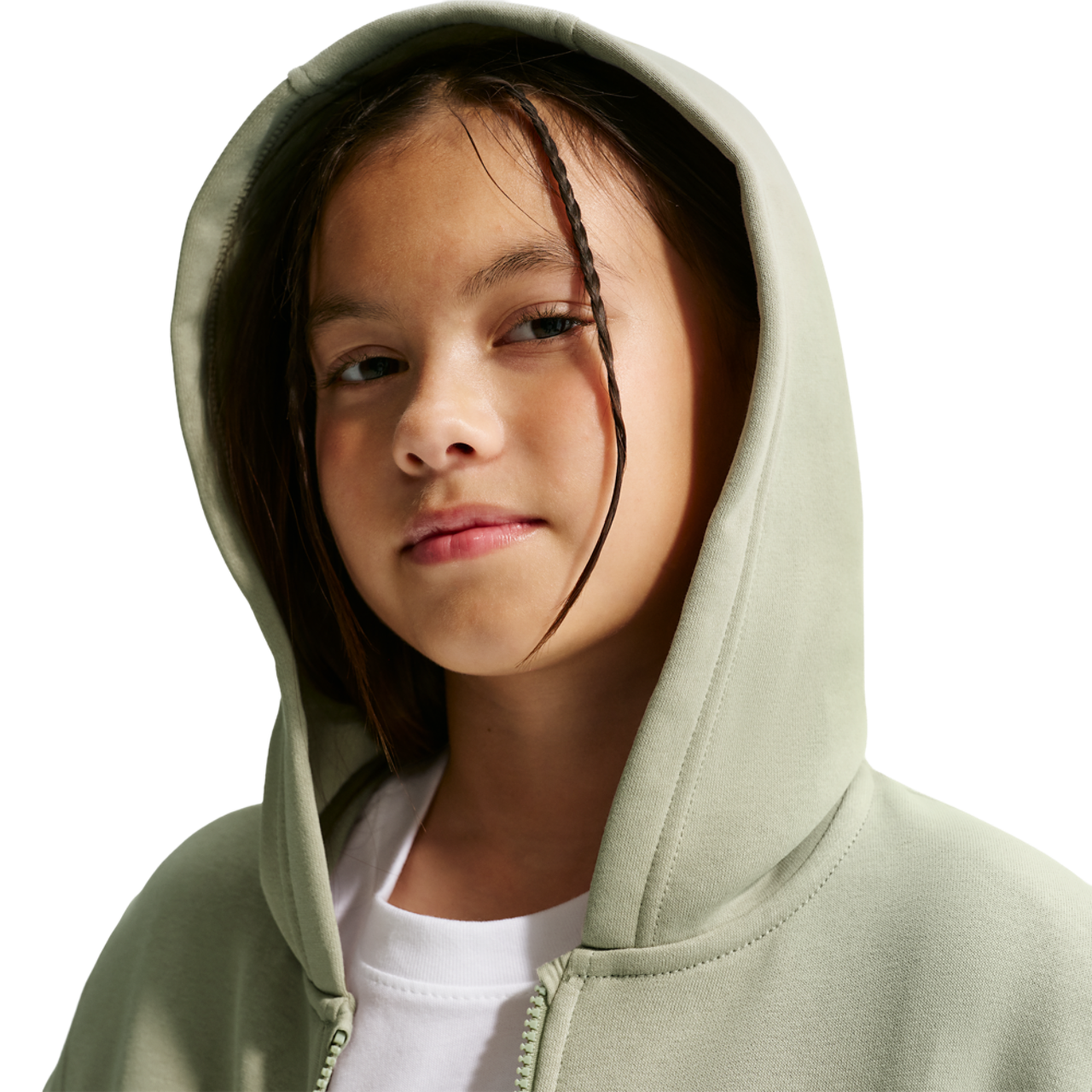 Nike NSW Club Fleece Full-Zip LBR Hoodie Image 5 of 7. Tap to open photo gallery.