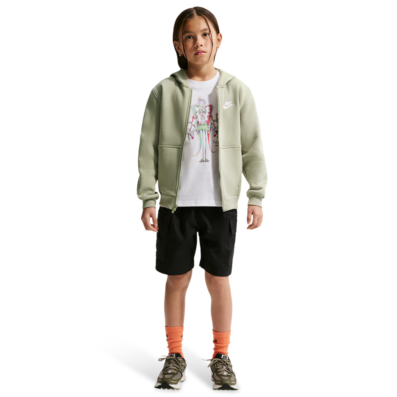 Nike NSW Club Fleece Full-Zip LBR Hoodie Image 6 of 7. Tap to open photo gallery.
