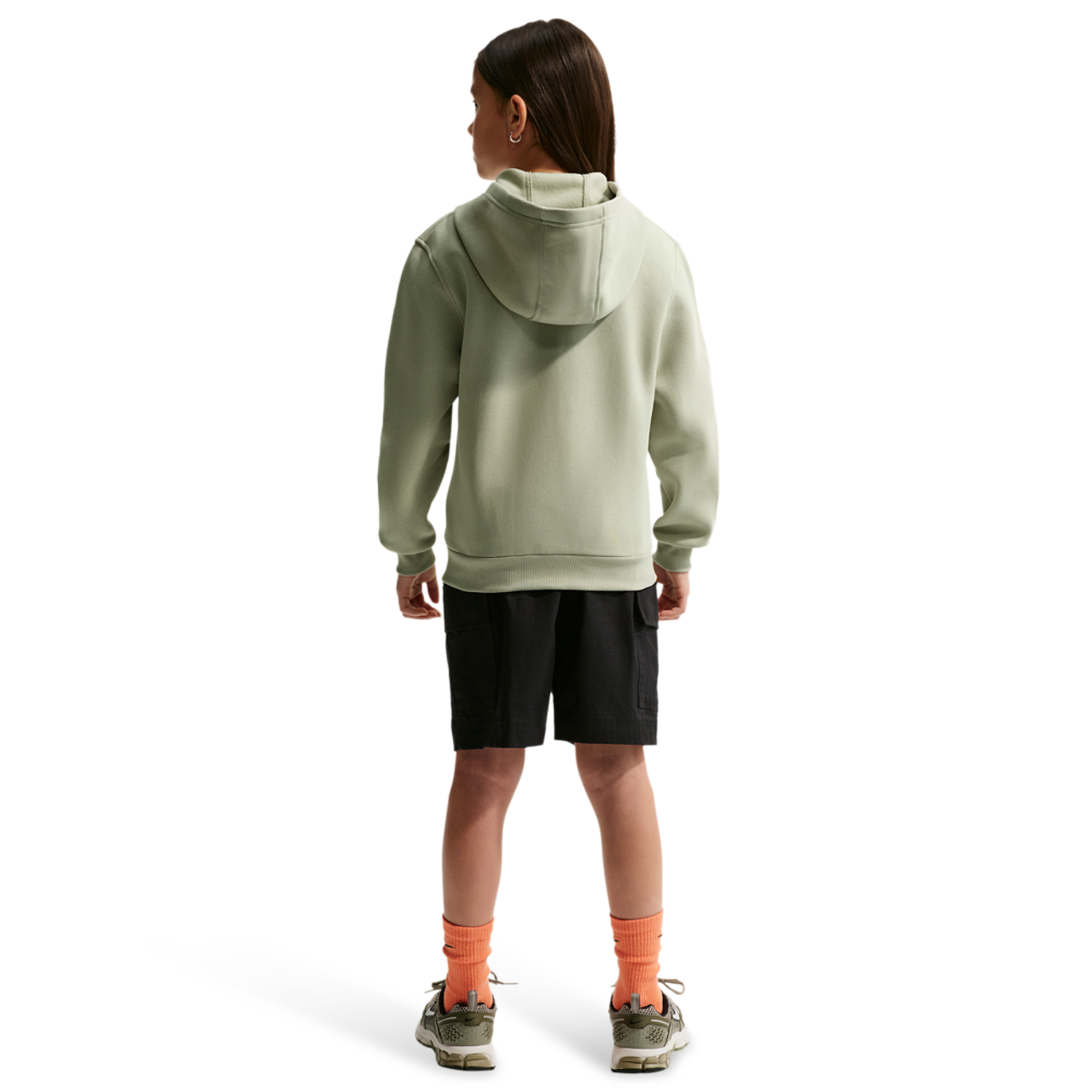 Nike NSW Club Fleece Full-Zip LBR Hoodie Image 7 of 7. Tap to open photo gallery.