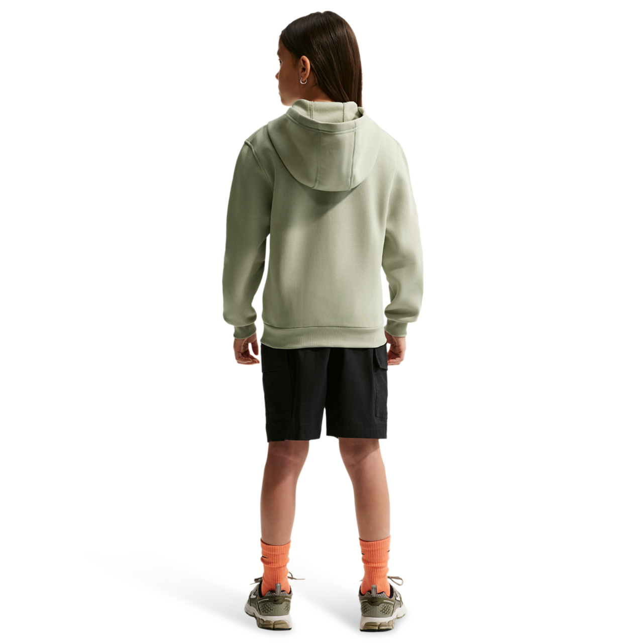 Nike NSW Club Fleece Full-Zip LBR Hoodie Image 7 of 7. Tap to open photo gallery.