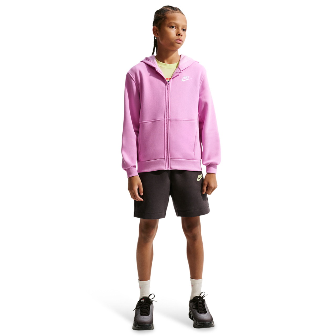 Nike NSW Club Fleece Full-Zip LBR Hoodie Image 3 of 3. Tap to open photo gallery.