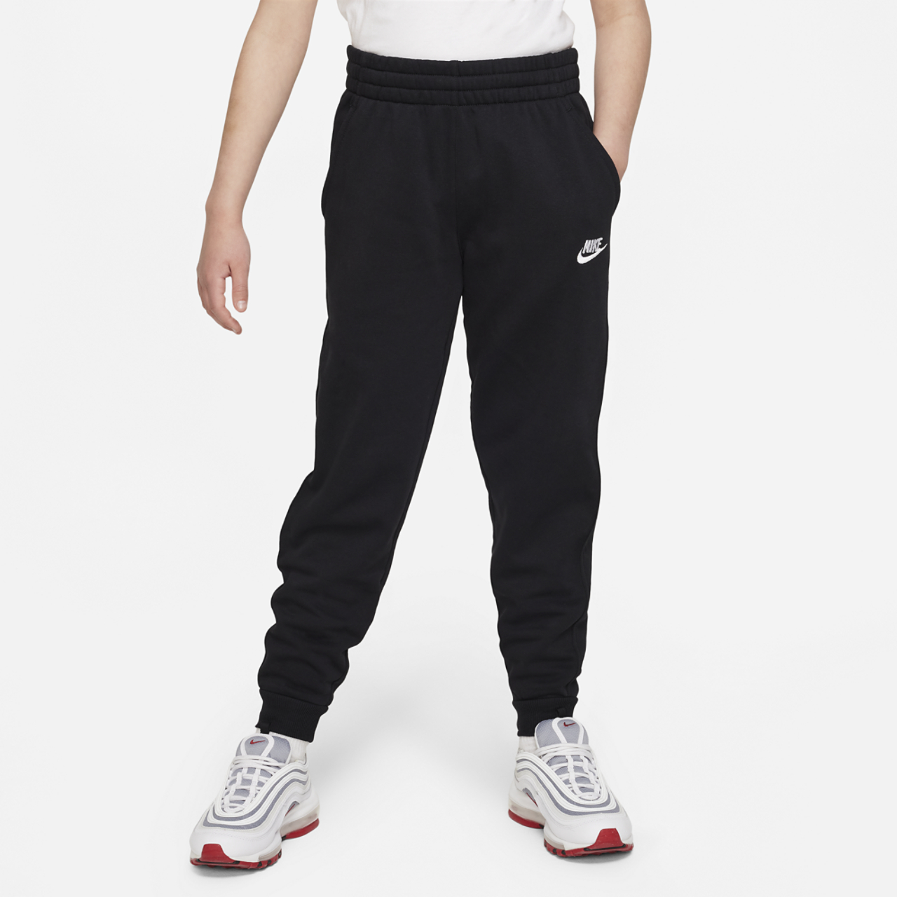 Nike NSW Club LBR Fleece Joggers Image 1 of 5. Tap to open photo gallery.
