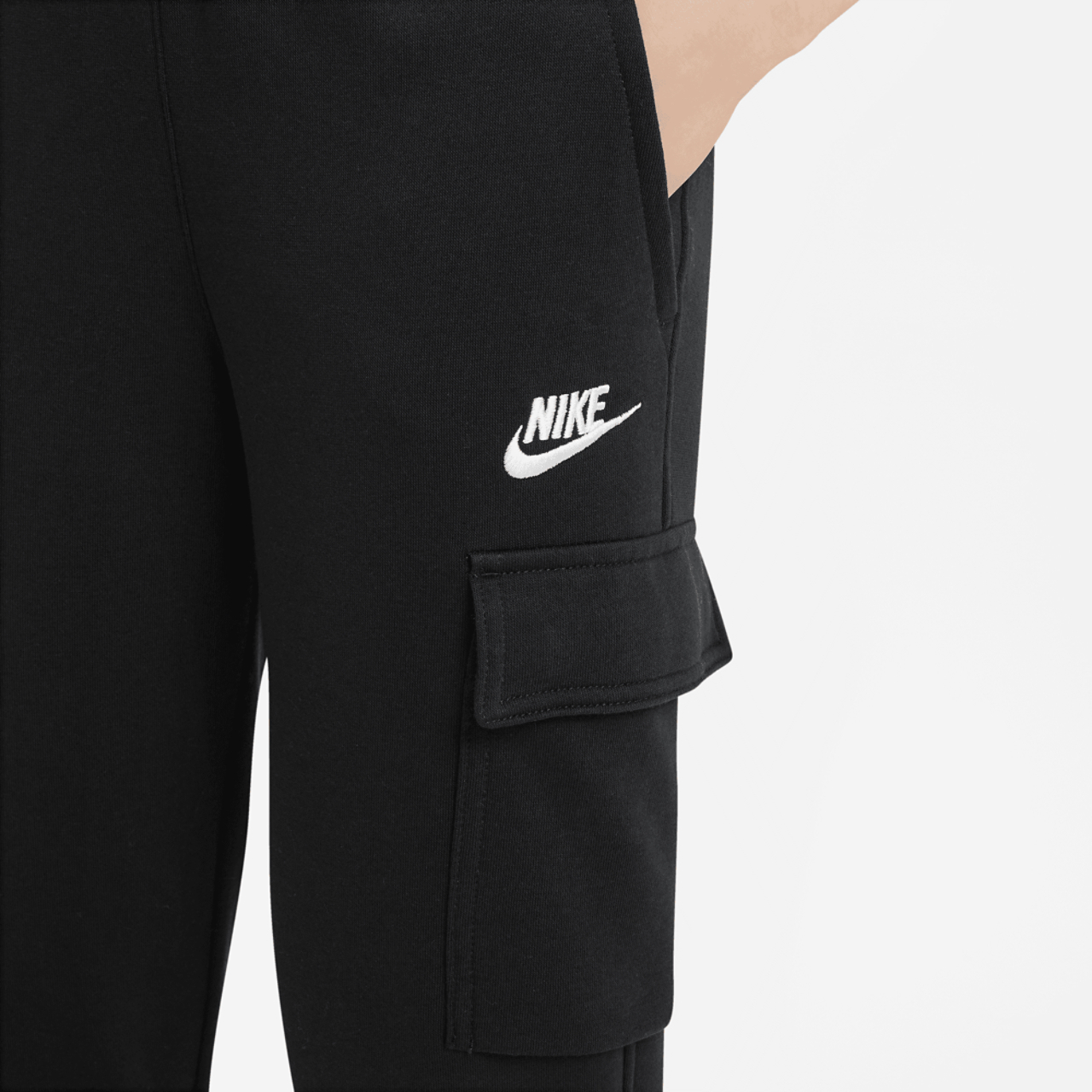 Nike NSW Club Fleece LBR Cargo Pants Image 3 of 3. Tap to open photo gallery.