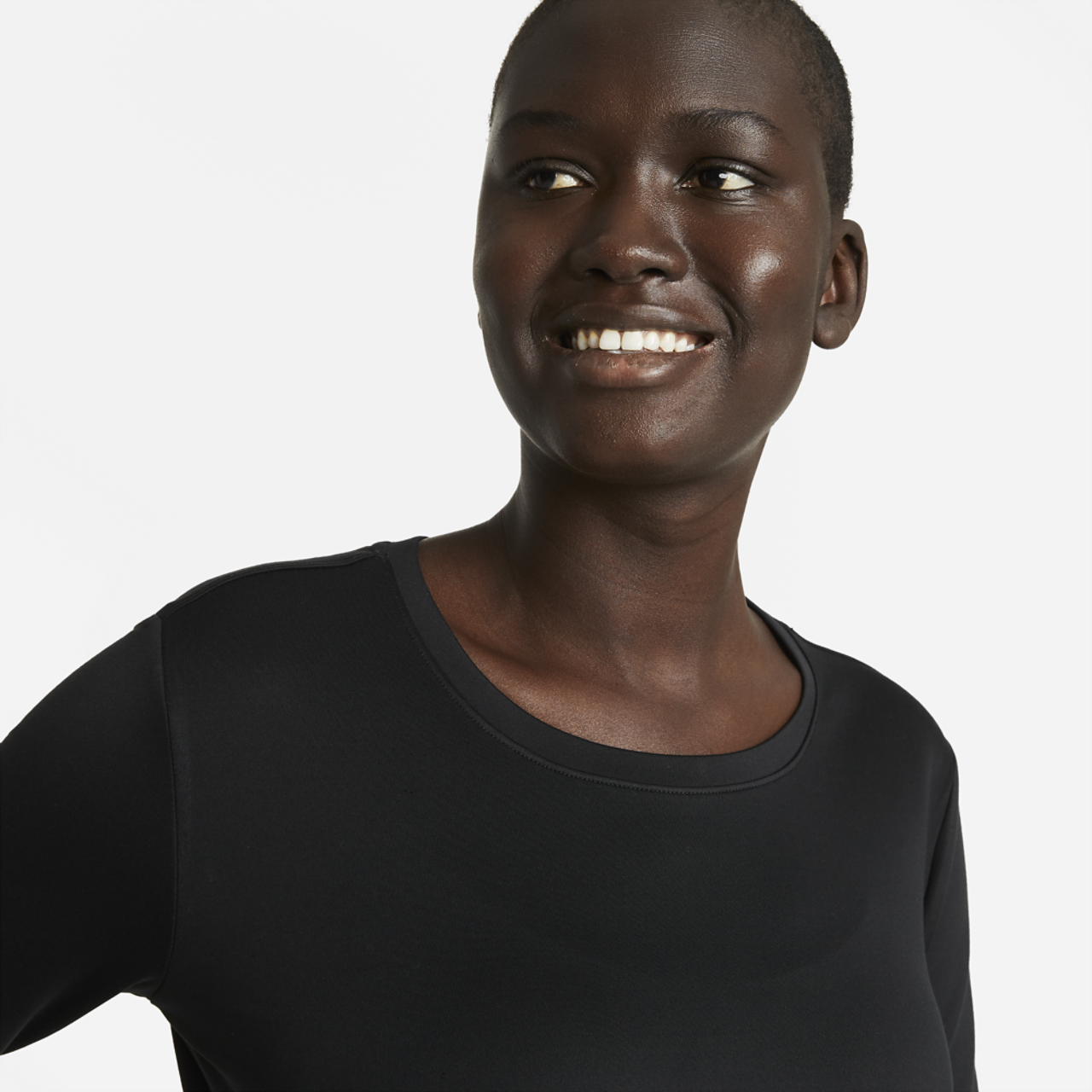 Nike One TF Long Sleeve Top Image 4 of 5. Tap to open photo gallery.