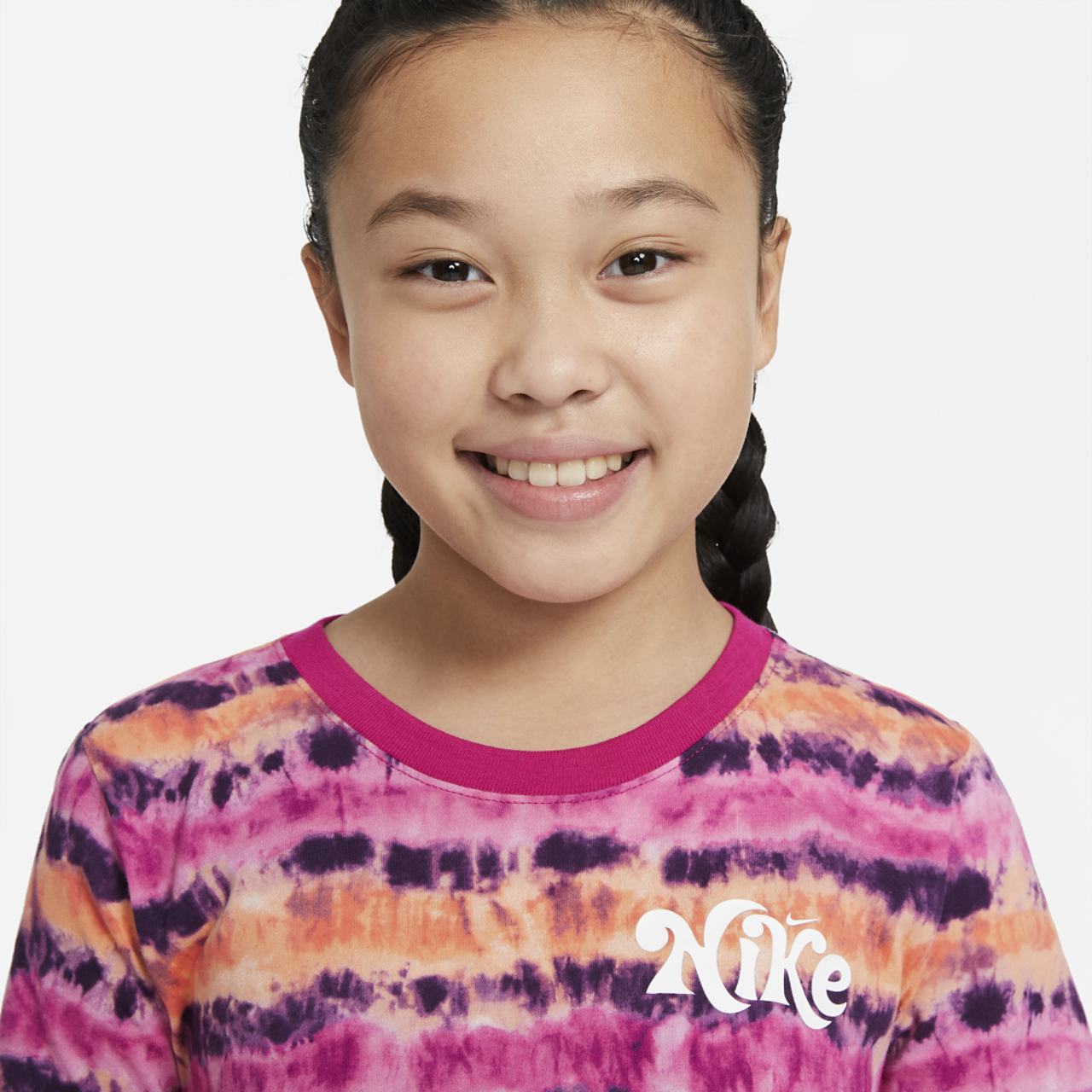 Nike NSW Tie Dye T-Shirt Dress Image 3 of 4. Tap to open photo gallery.
