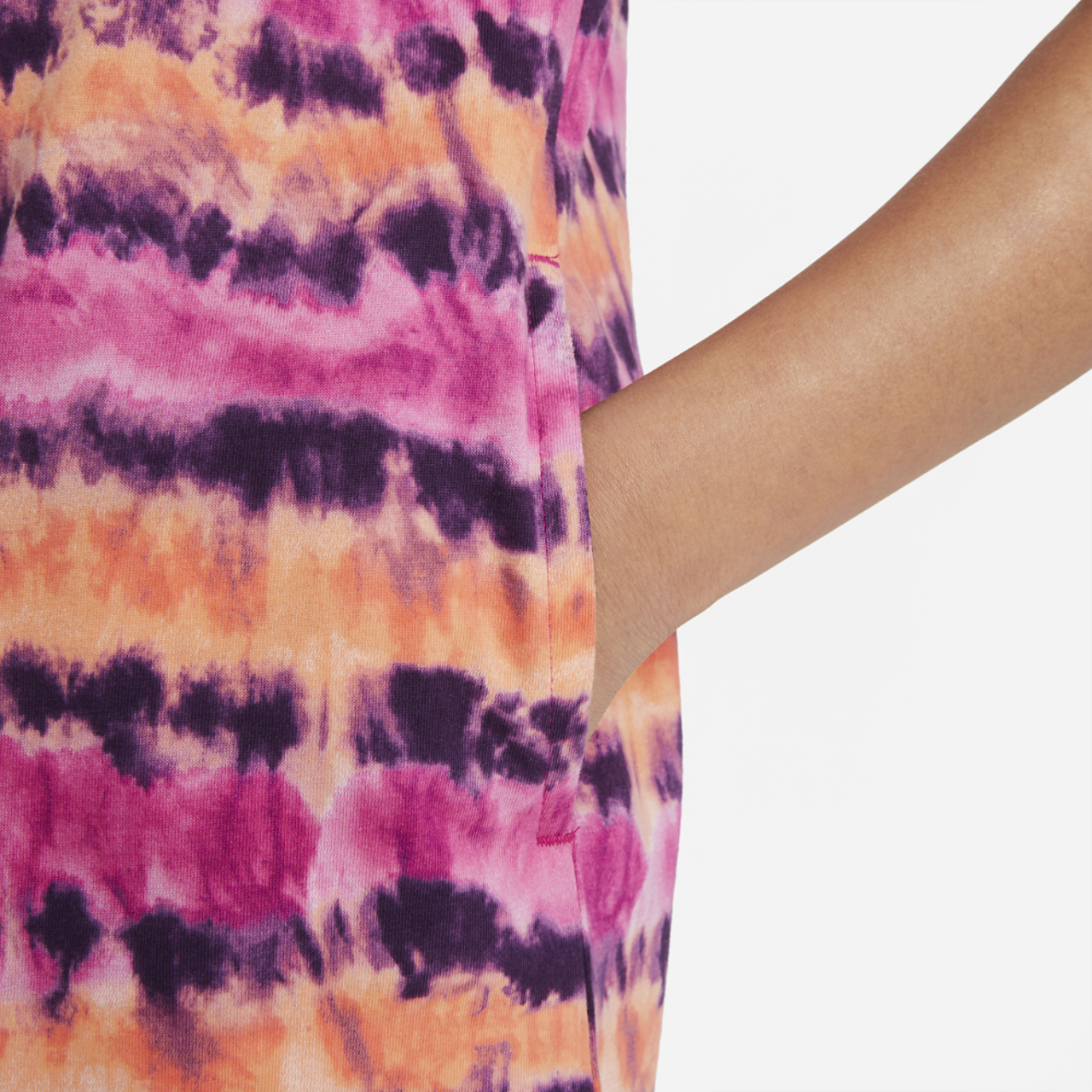 Nike NSW Tie Dye T-Shirt Dress Image 4 of 4. Tap to open photo gallery.