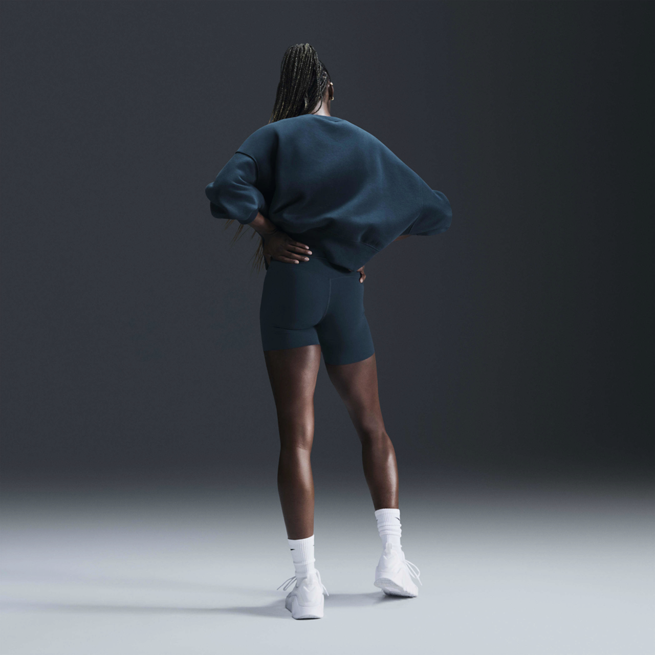 Nike NSW Style Fleece Crew OOS Image 2 of 5. Tap to open photo gallery.