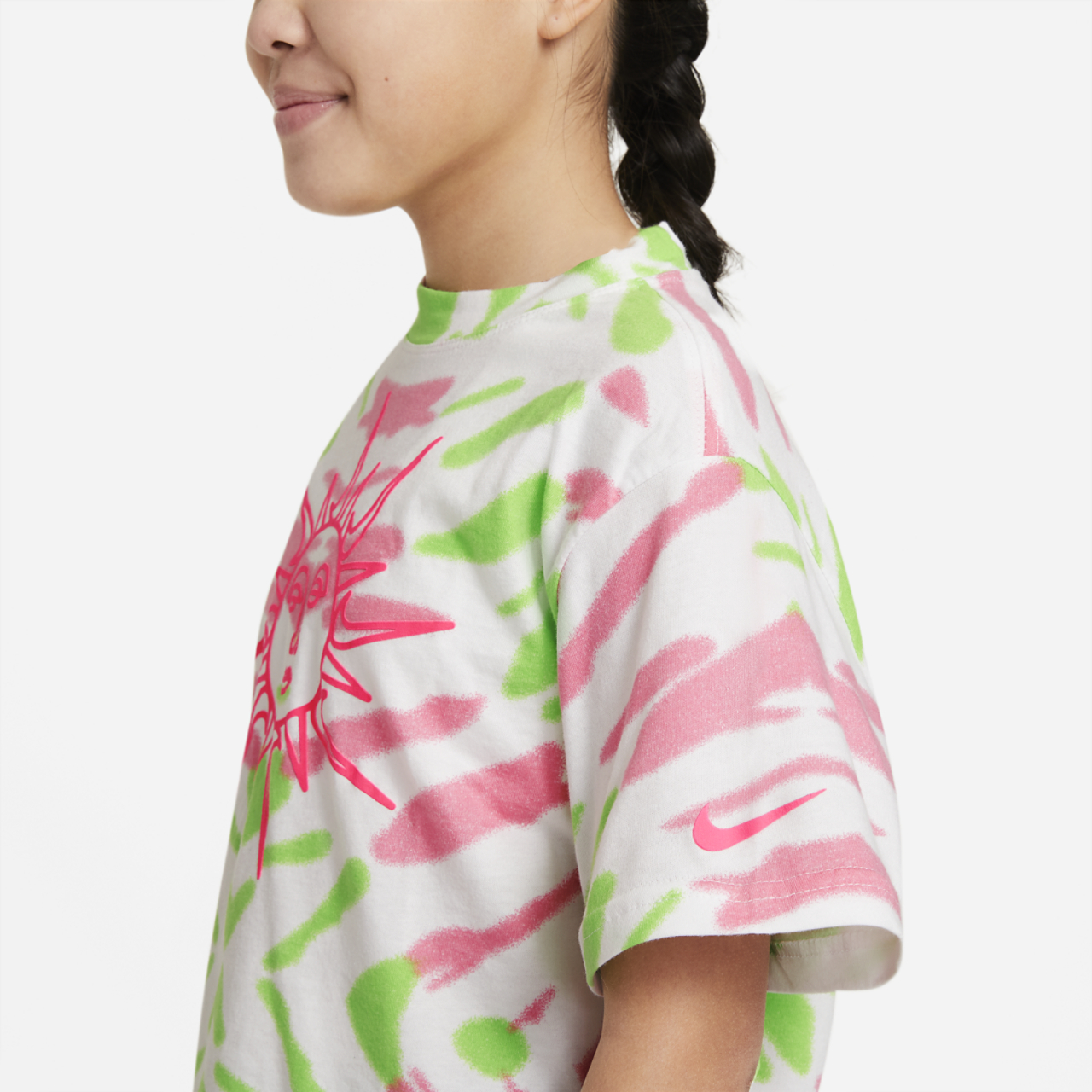 Nike Boxy Tie-Dye T-Shirt Image 3 of 4. Tap to open photo gallery.