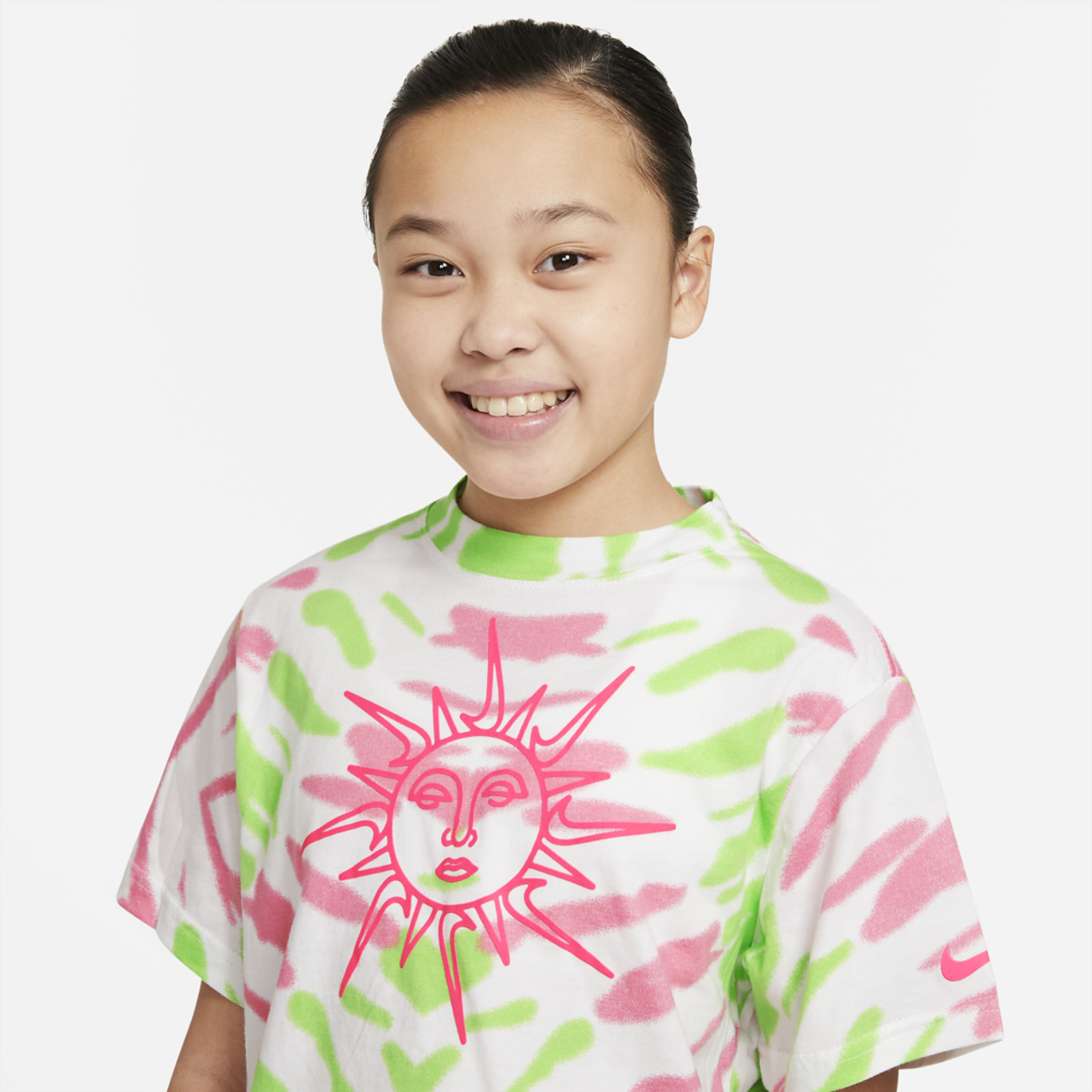 Nike Boxy Tie-Dye T-Shirt Image 4 of 4. Tap to open photo gallery.