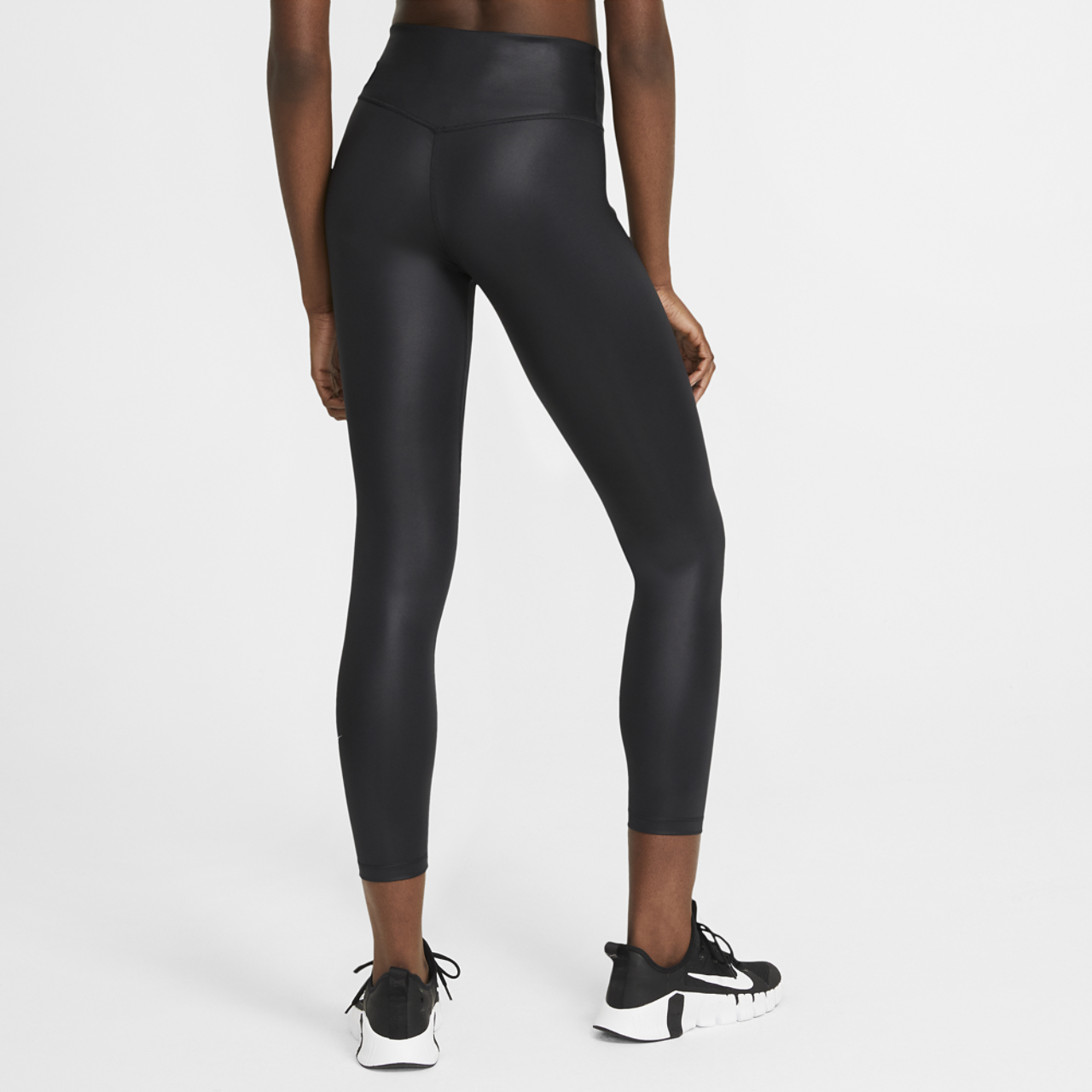 Nike One 7/8 Faux Leather Legging Image 2 of 4. Tap to open photo gallery.