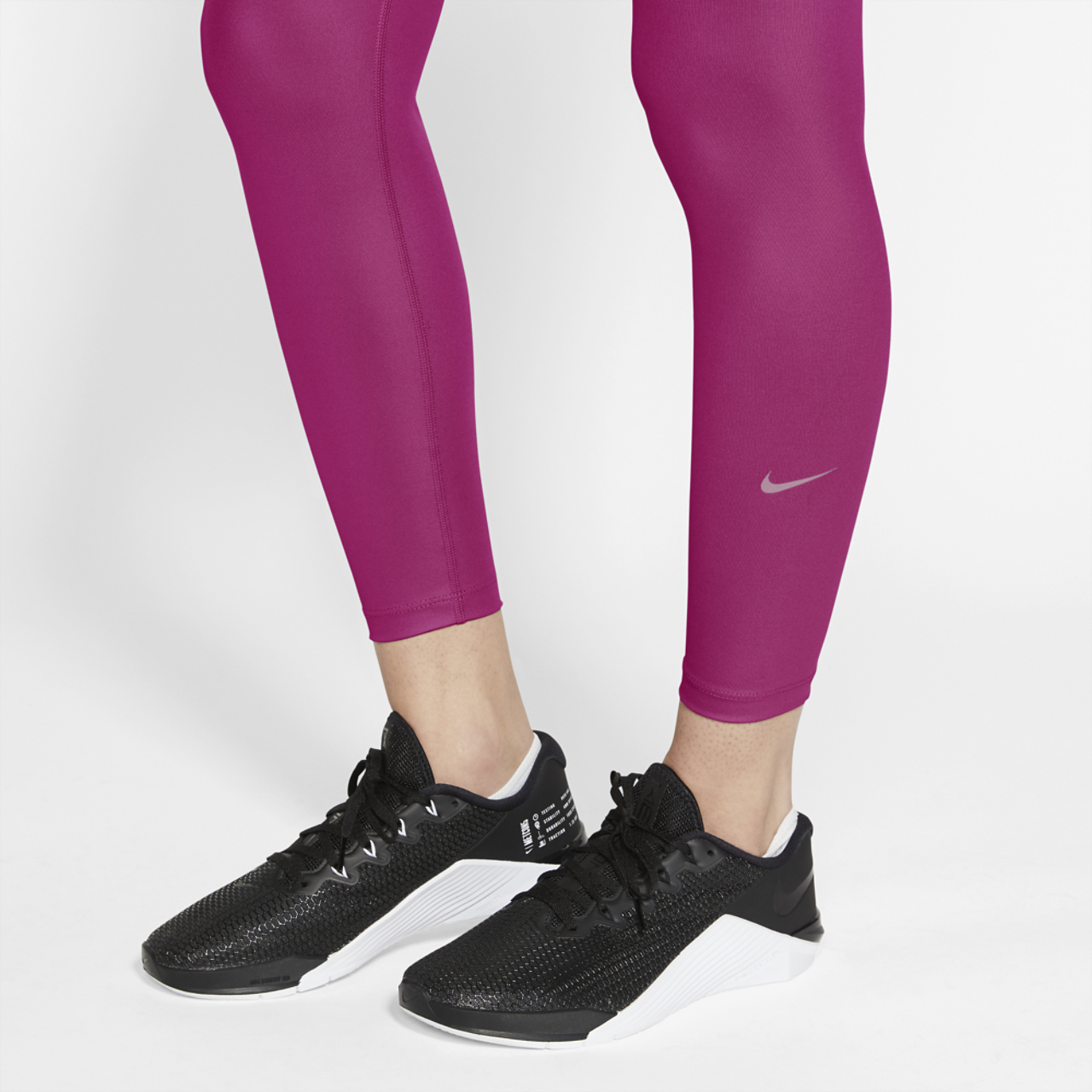 Nike One 7/8 Faux Leather Legging Image 3 of 3. Tap to open photo gallery.