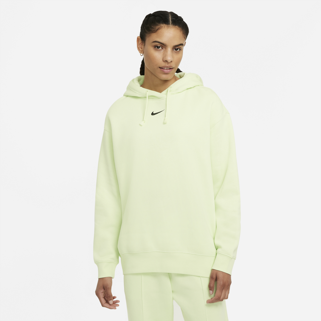 Nike NSW Plus Essential Fleece Hoodie Image 1 of 3. Tap to open photo gallery.