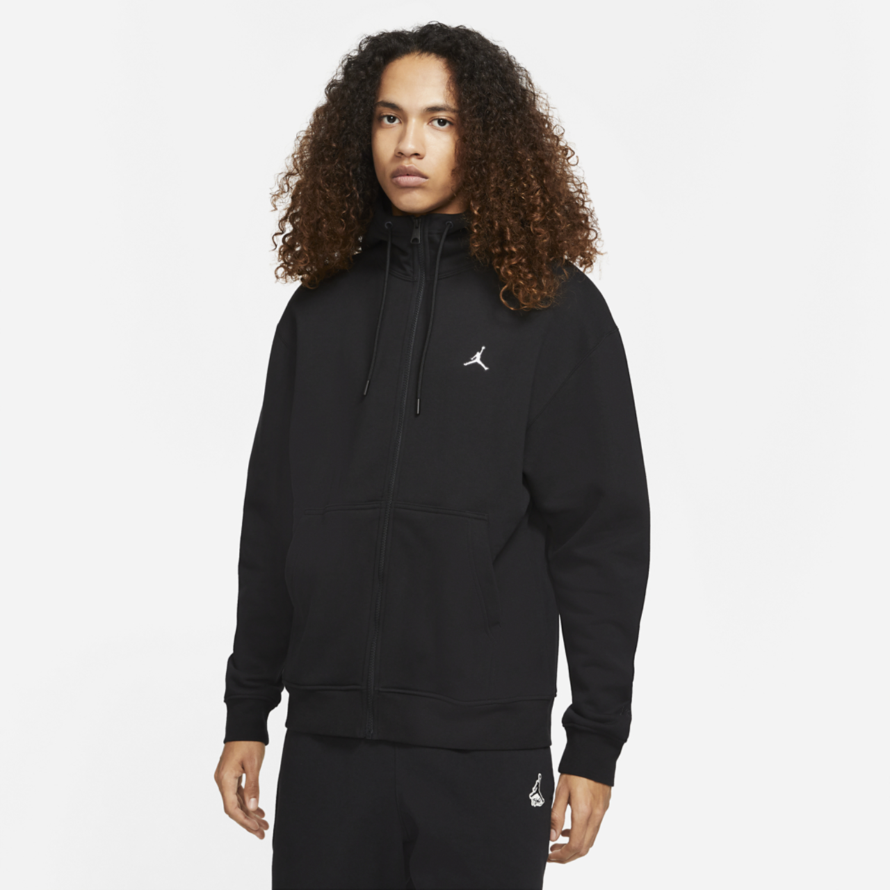 Jordan Essential Fleece Full-Zip Hoodie Image 1 of 2. Tap to open photo gallery.