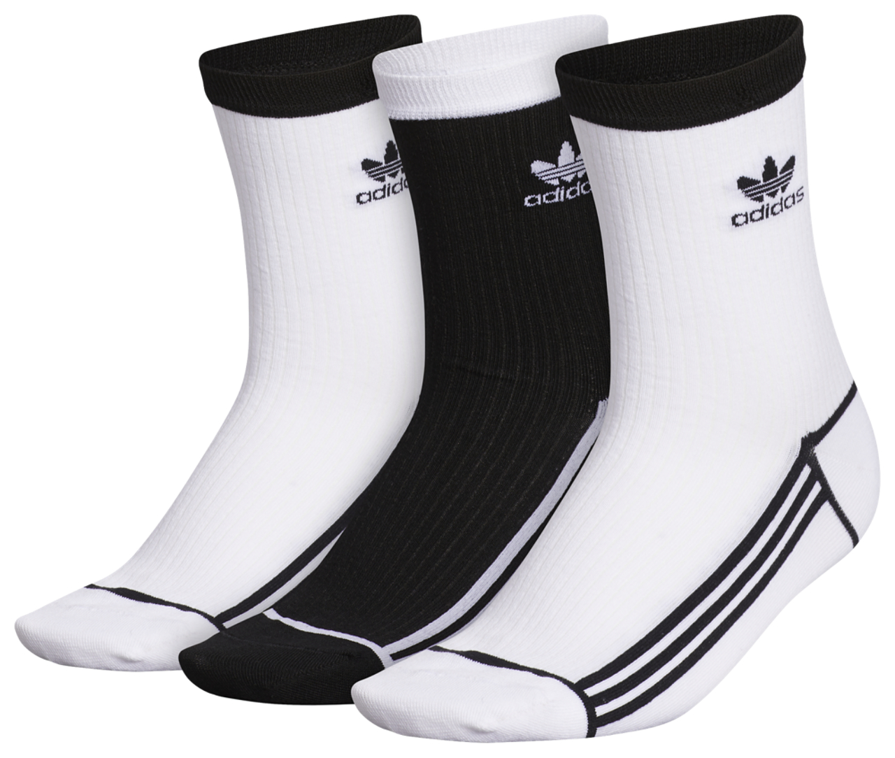 adidas Originals 3Pack Mid Crew Image 1 of 4. Tap to open photo gallery.