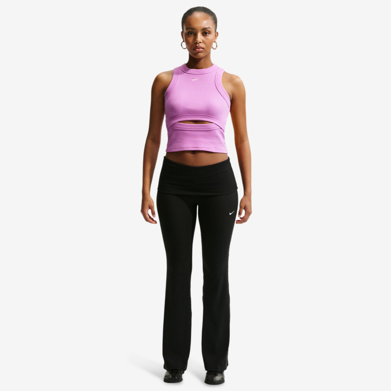 Nike NSW Chill Knit Rib Tank Image 3 of 4. Tap to open photo gallery.