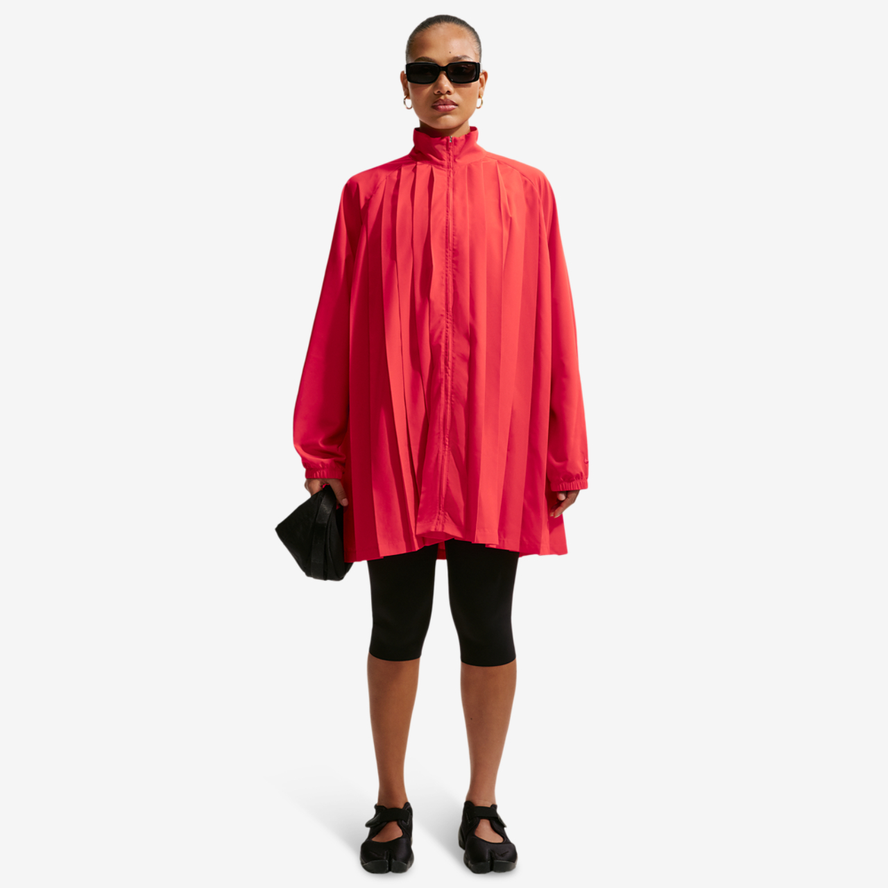 Nike NSW LS Pleated Mini Dress Image 3 of 4. Tap to open photo gallery.
