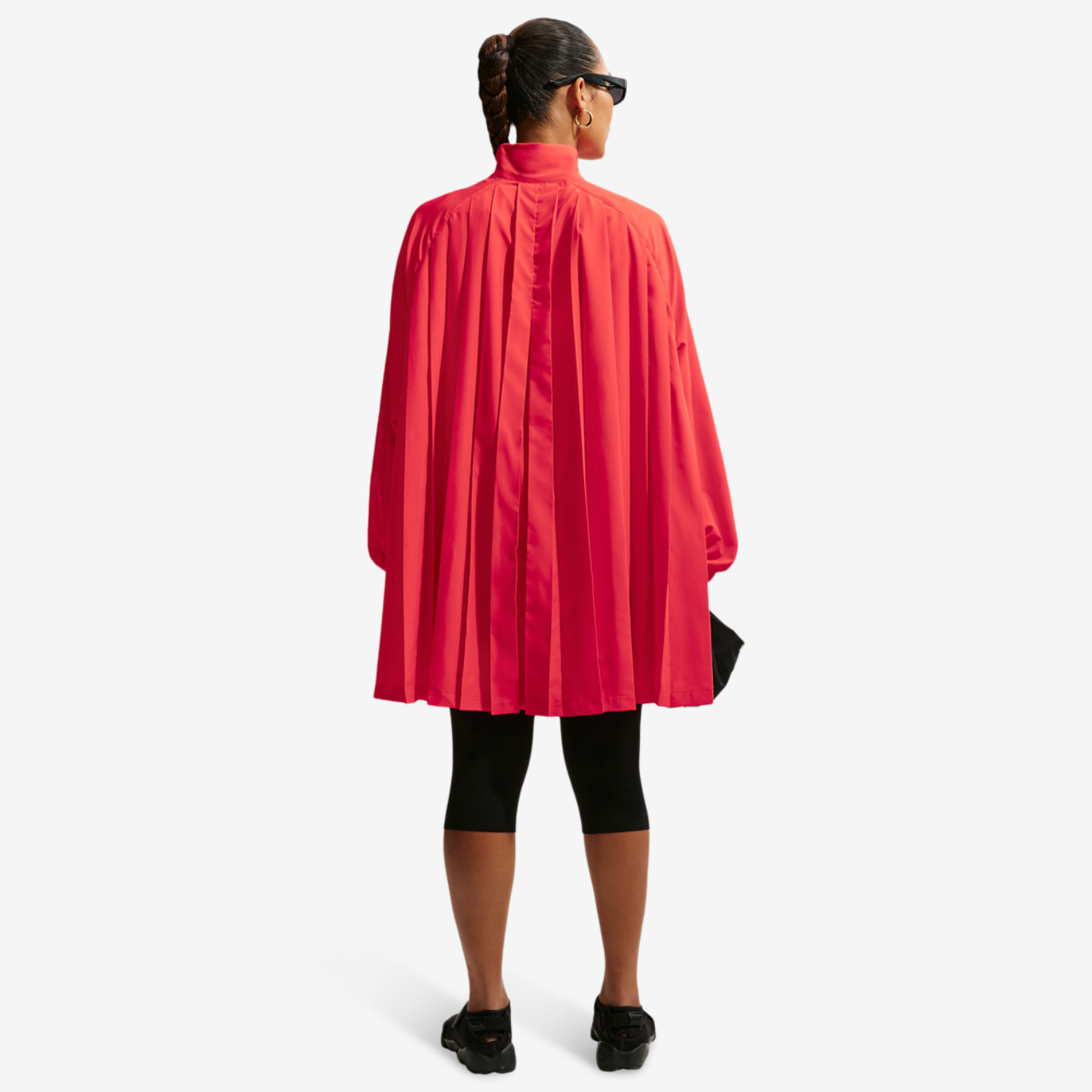 Nike NSW LS Pleated Mini Dress Image 4 of 4. Tap to open photo gallery.