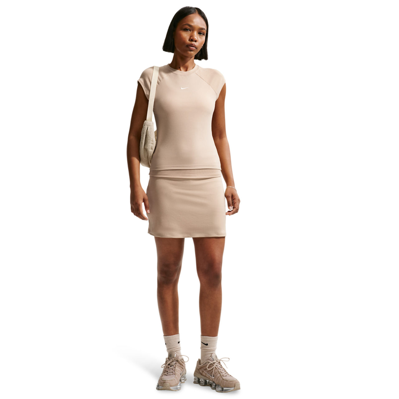 Nike NSW Chill Knit Rib Skirt Image 3 of 4. Tap to open photo gallery.