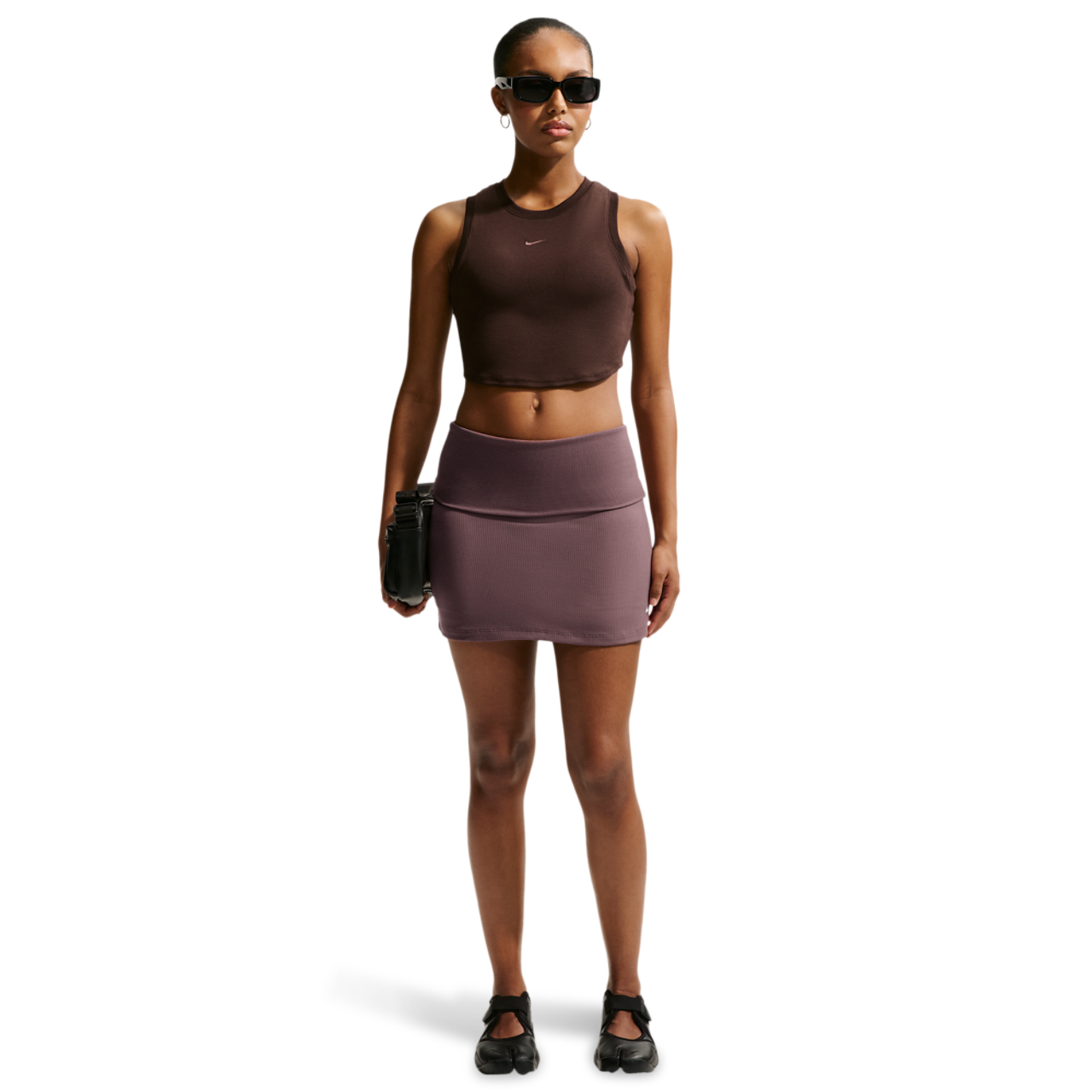 Nike NSW Chill Knit Rib Skirt Image 6 of 7. Tap to open photo gallery.