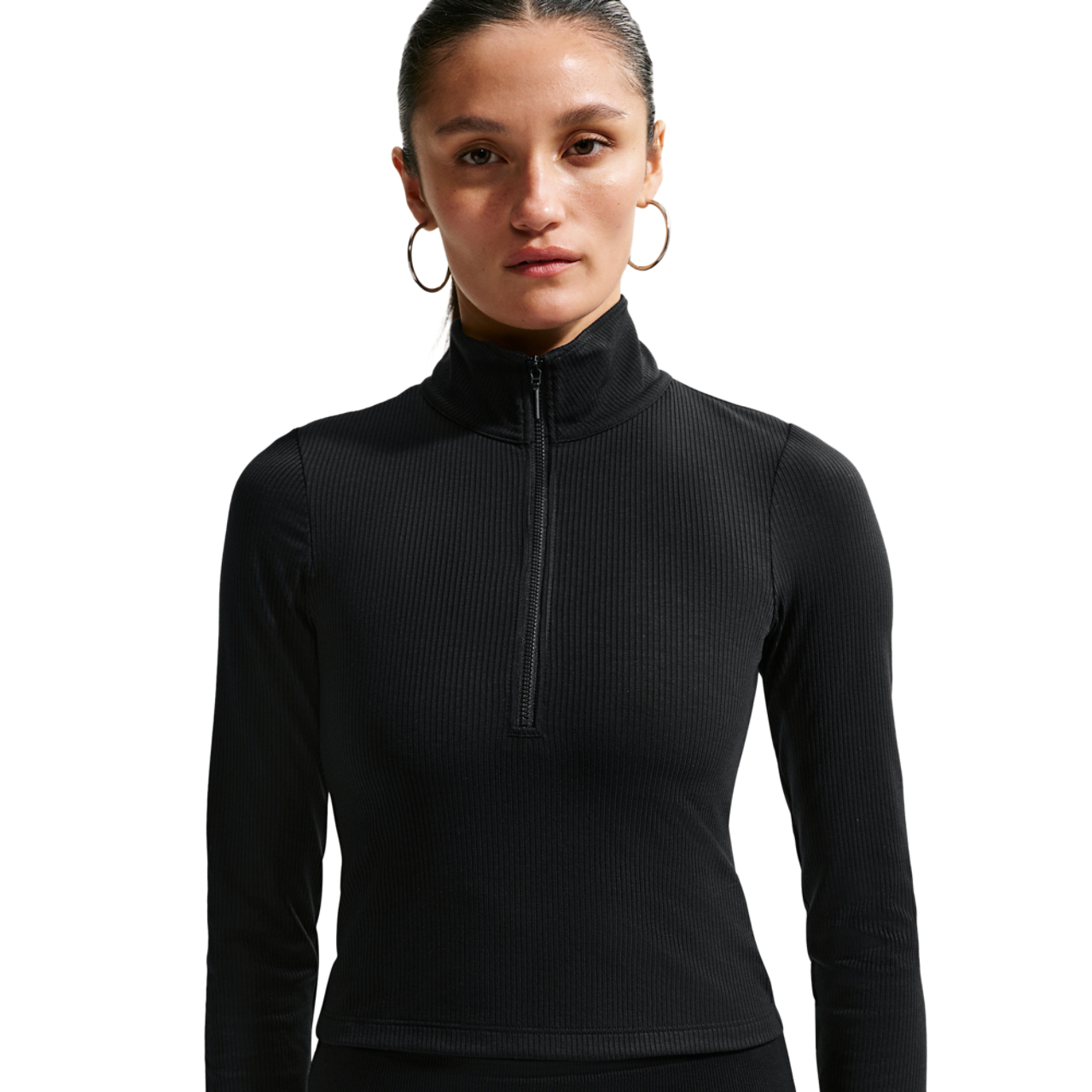 Nike NSW Chill Knit Rib Quarter-Zip LS Top - Women's | Foot Locker