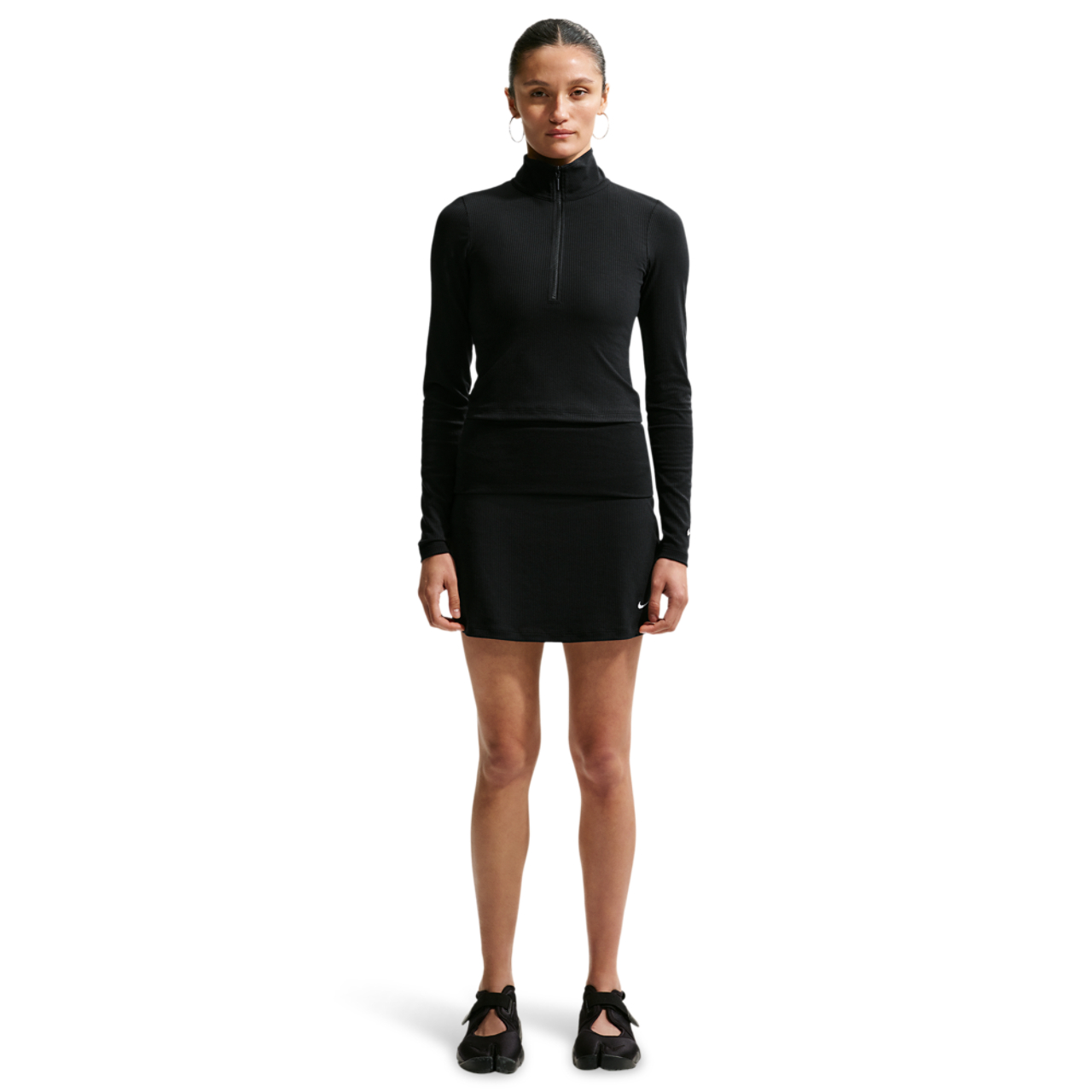 Nike NSW Chill Knit Rib Quarter-Zip LS Top - Women's | Foot Locker