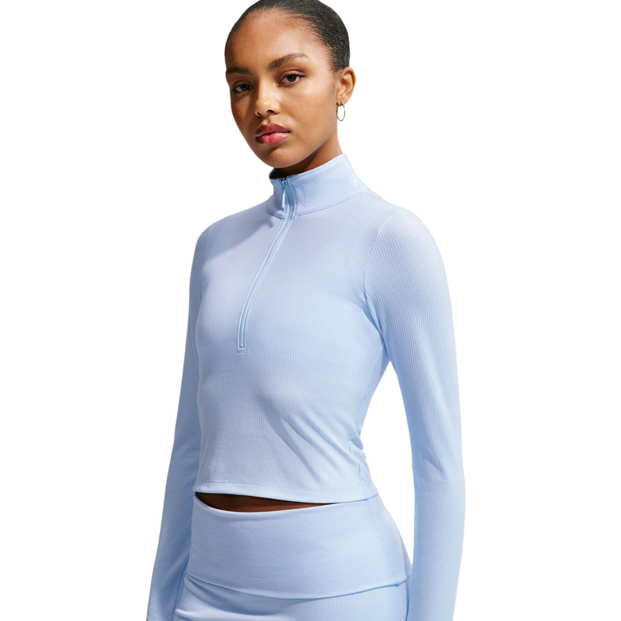 Nike NSW Chill Knit Rib Quarter-Zip LS Top Image 1 of 7. Tap to open photo gallery.