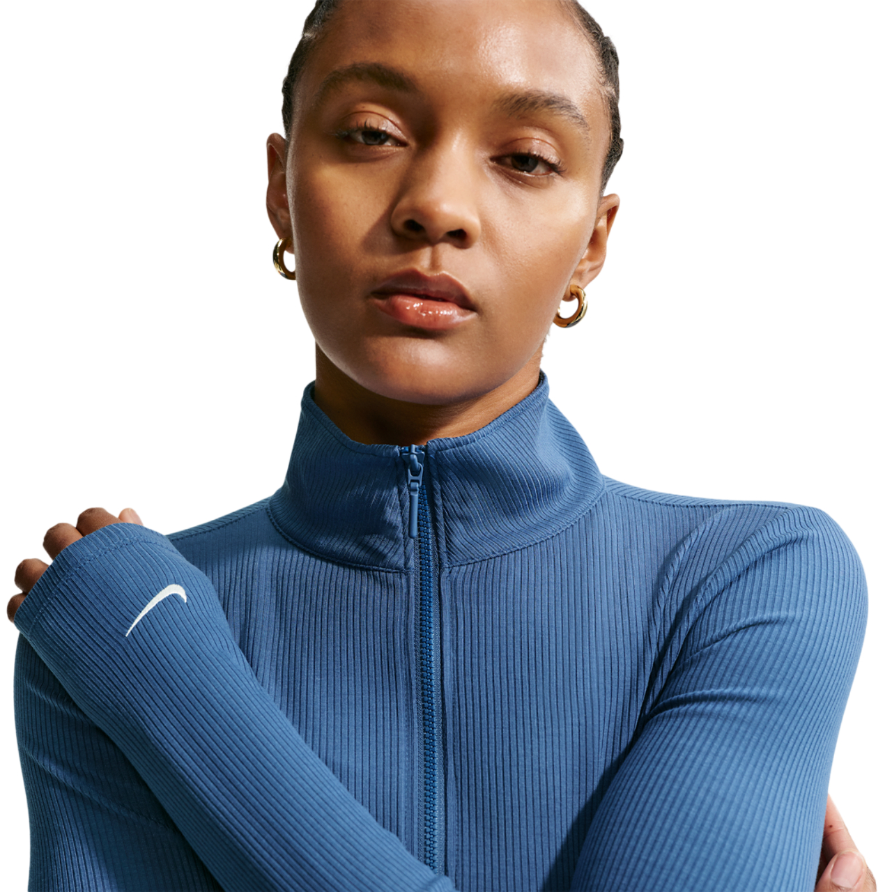 Nike NSW Chill Knit Rib Quarter-Zip LS Top - Women's | Foot Locker