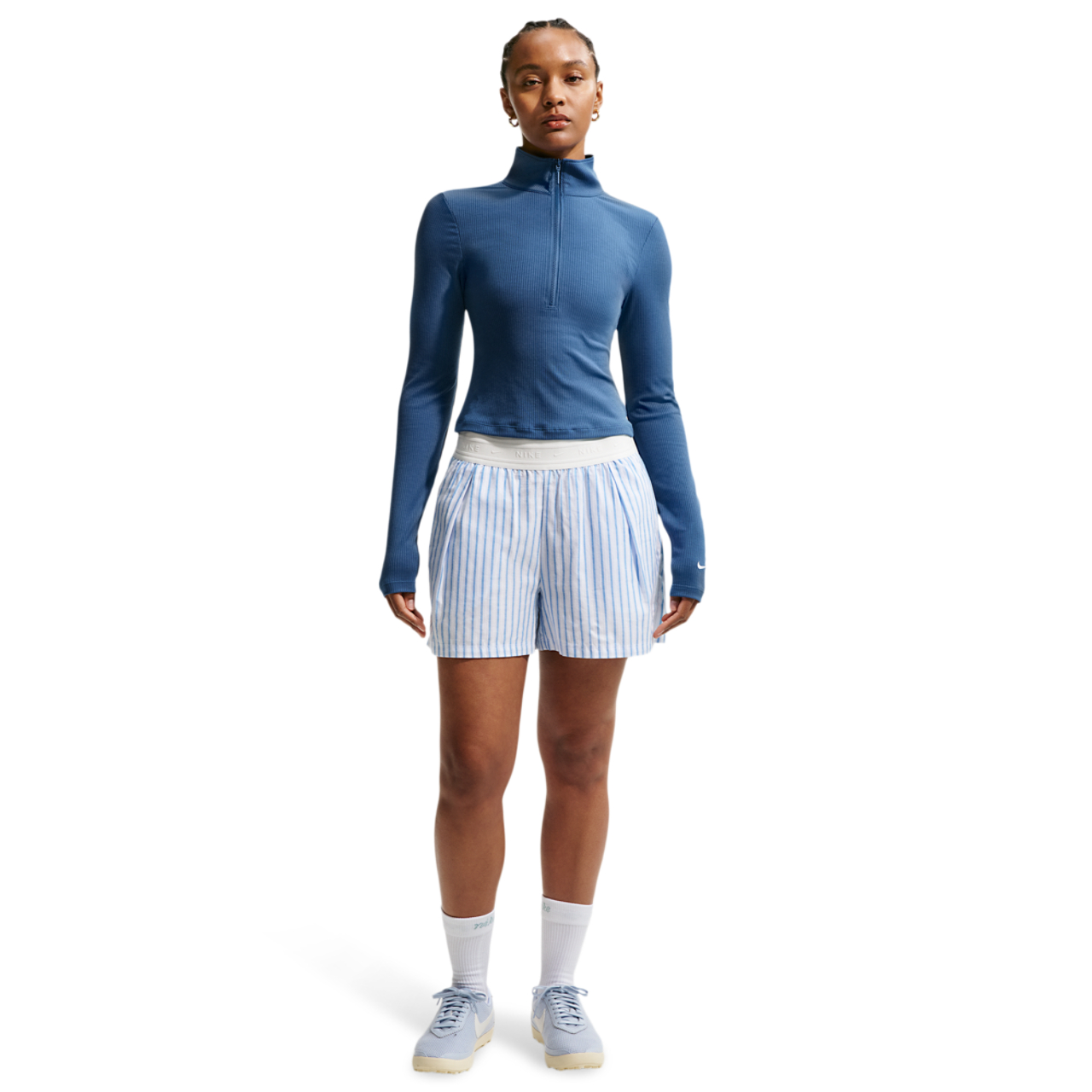 Nike NSW Chill Knit Rib Quarter-Zip LS Top - Women's | Foot Locker