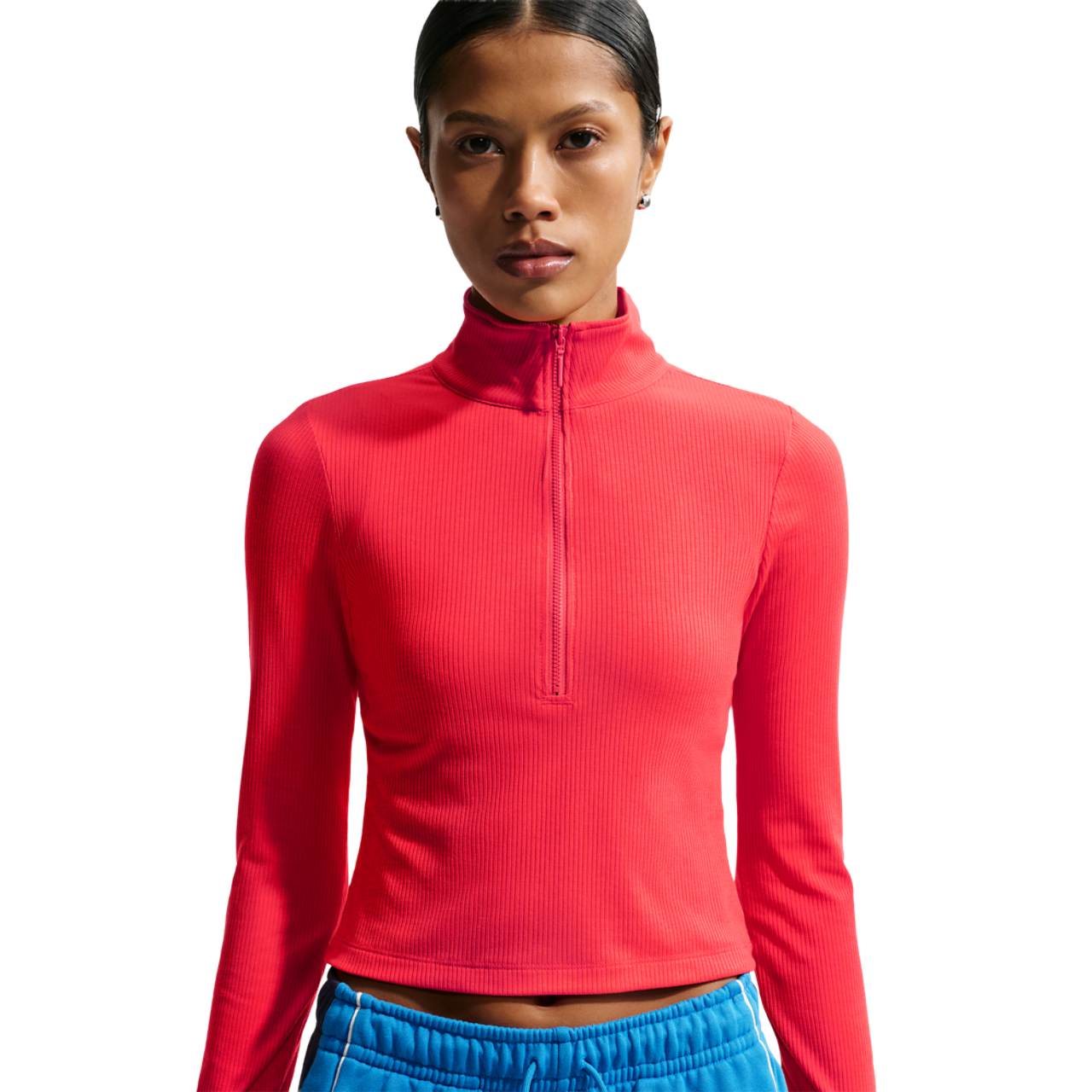 Nike NSW Chill Knit Rib Quarter-Zip LS Top - Women's | Foot Locker