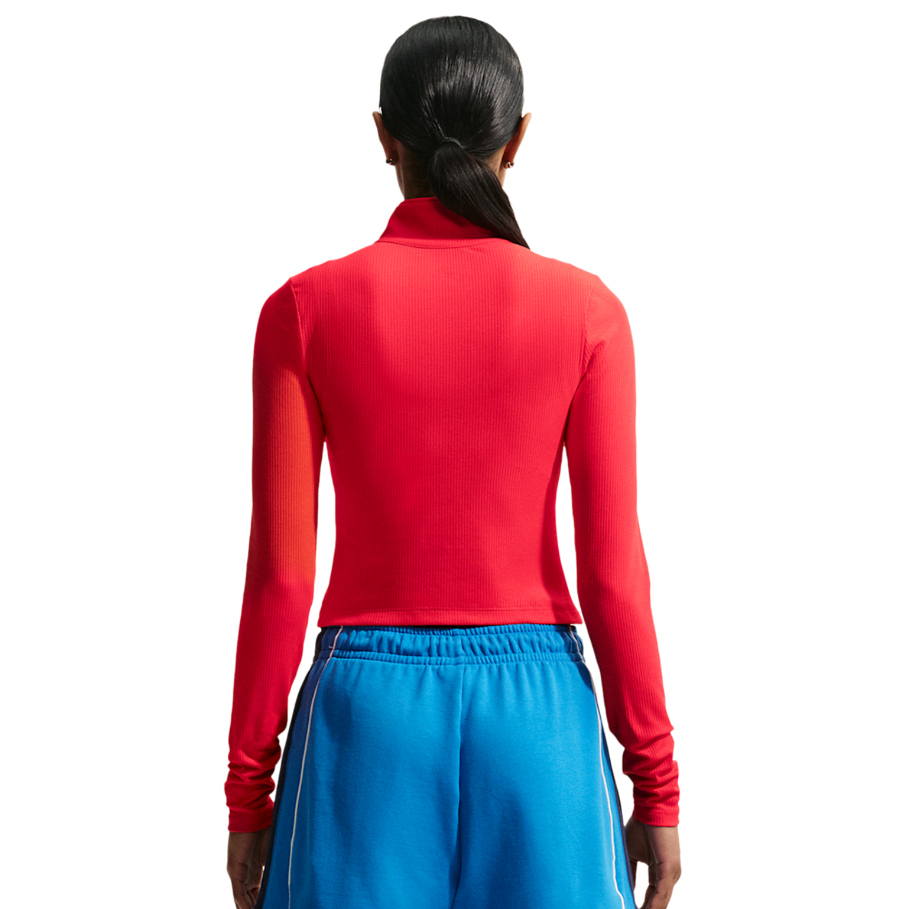 Nike NSW Chill Knit Rib Quarter-Zip LS Top Image 2 of 7. Tap to open photo gallery.