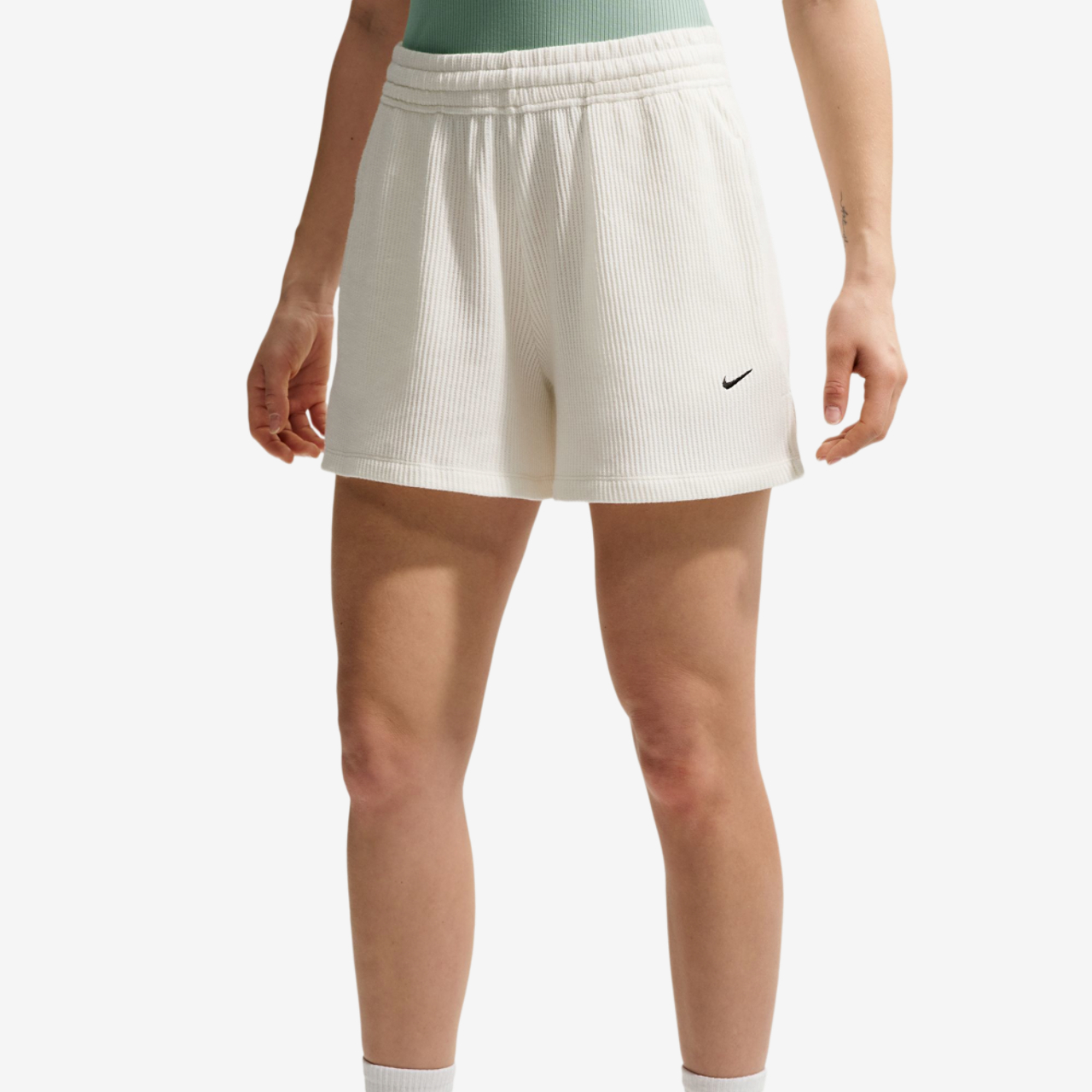 Nike NSW Chill Knit Waffle Shorts Image 1 of 4. Tap to open photo gallery.