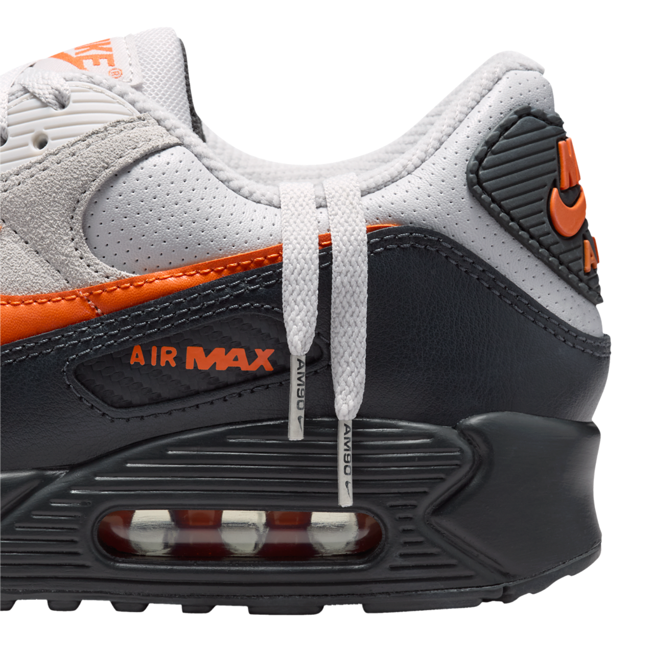 Nike Air Max 90 ゴルフシューズ ホワイト/グレー/オレンジ Nike Air MAX 90 - Men's | Foot Locker