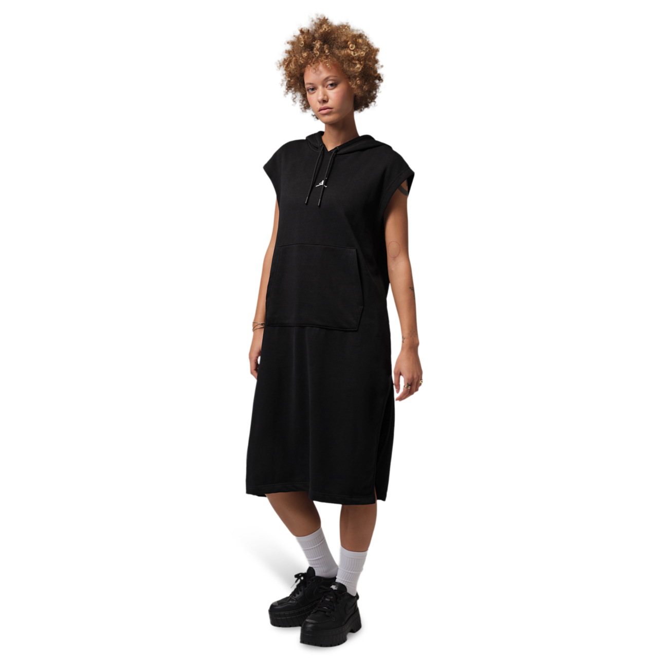 Jordan Brooklyn Fleece Crew Hooded Dress Image 1 of 5. Tap to open photo gallery.