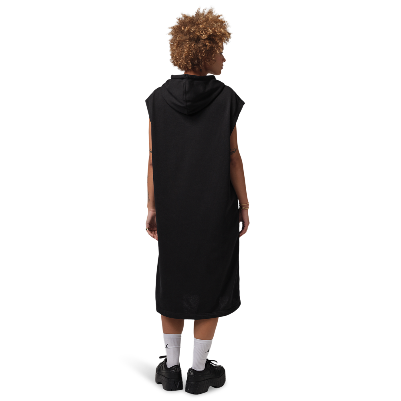 Jordan Brooklyn Fleece Crew Hooded Dress Image 2 of 5. Tap to open photo gallery.