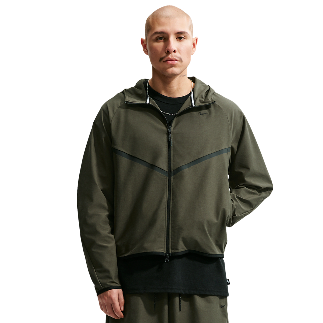 Nike Tech Shori Knit Full-Zip Jacket Image 1 of 8. Tap to open photo gallery.