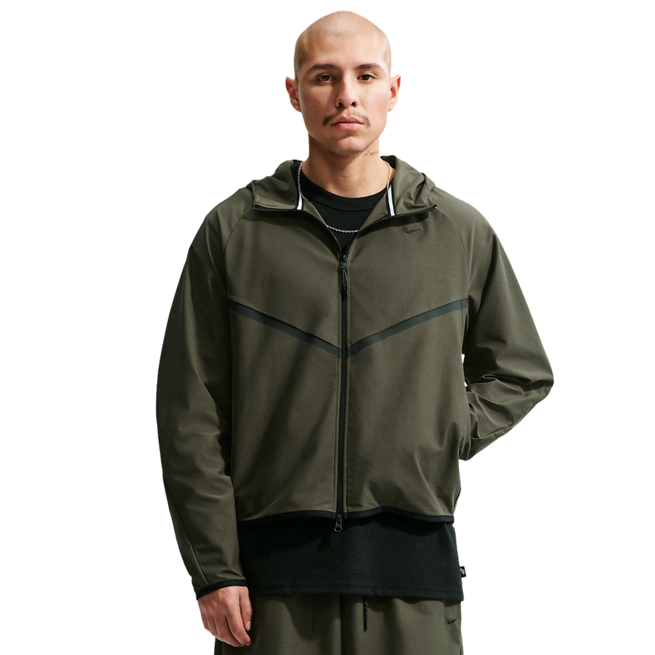 Nike Tech Shori Knit Full-Zip Jacket Image 1 of 8. Tap to open photo gallery.