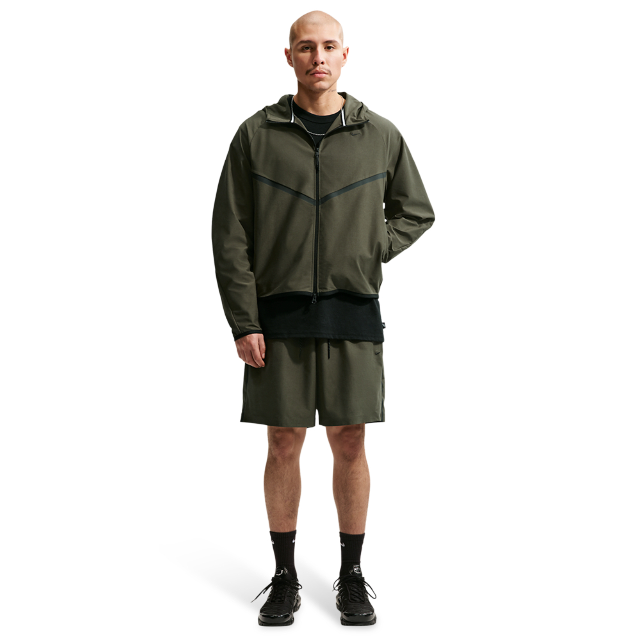 Nike Tech Shori Knit Full-Zip Jacket Image 7 of 8. Tap to open photo gallery.