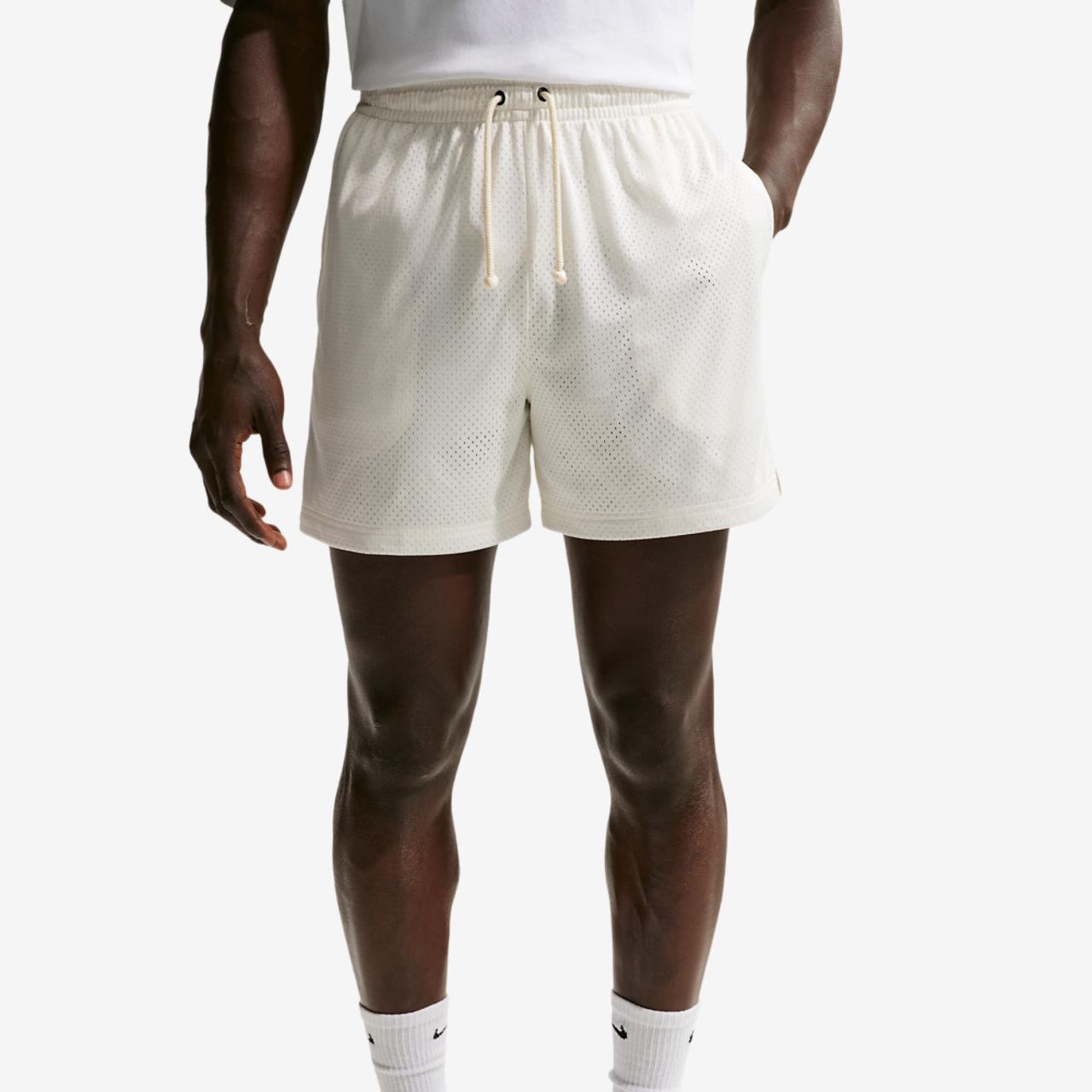 Nike Dri-FIT Standard Issue Mesh 5IN Shorts Image 1 of 4. Tap to open photo gallery.