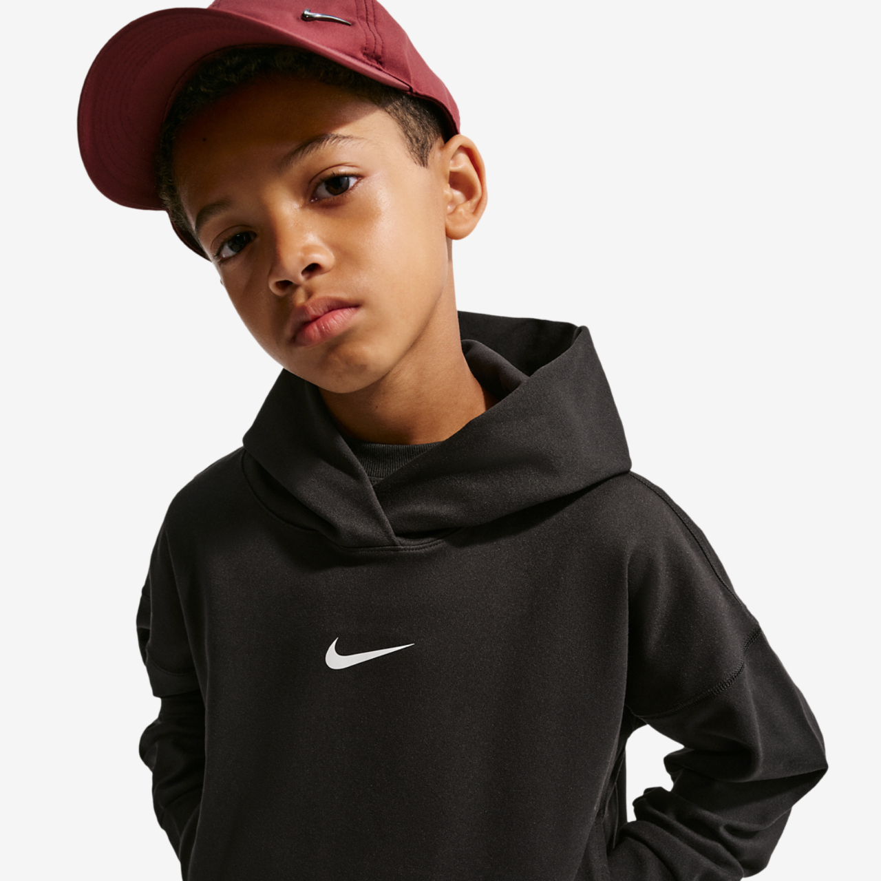 Nike Pro DriFit Fleece Pullover Hoodie Image 1 of 4. Tap to open photo gallery.
