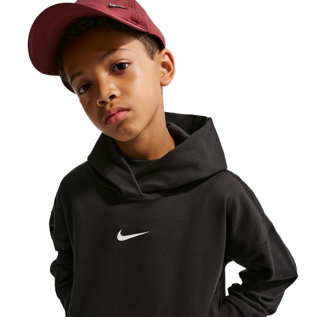 Nike Pro DriFit Fleece Pullover Hoodie Image 1 of 4. Tap to open photo gallery.