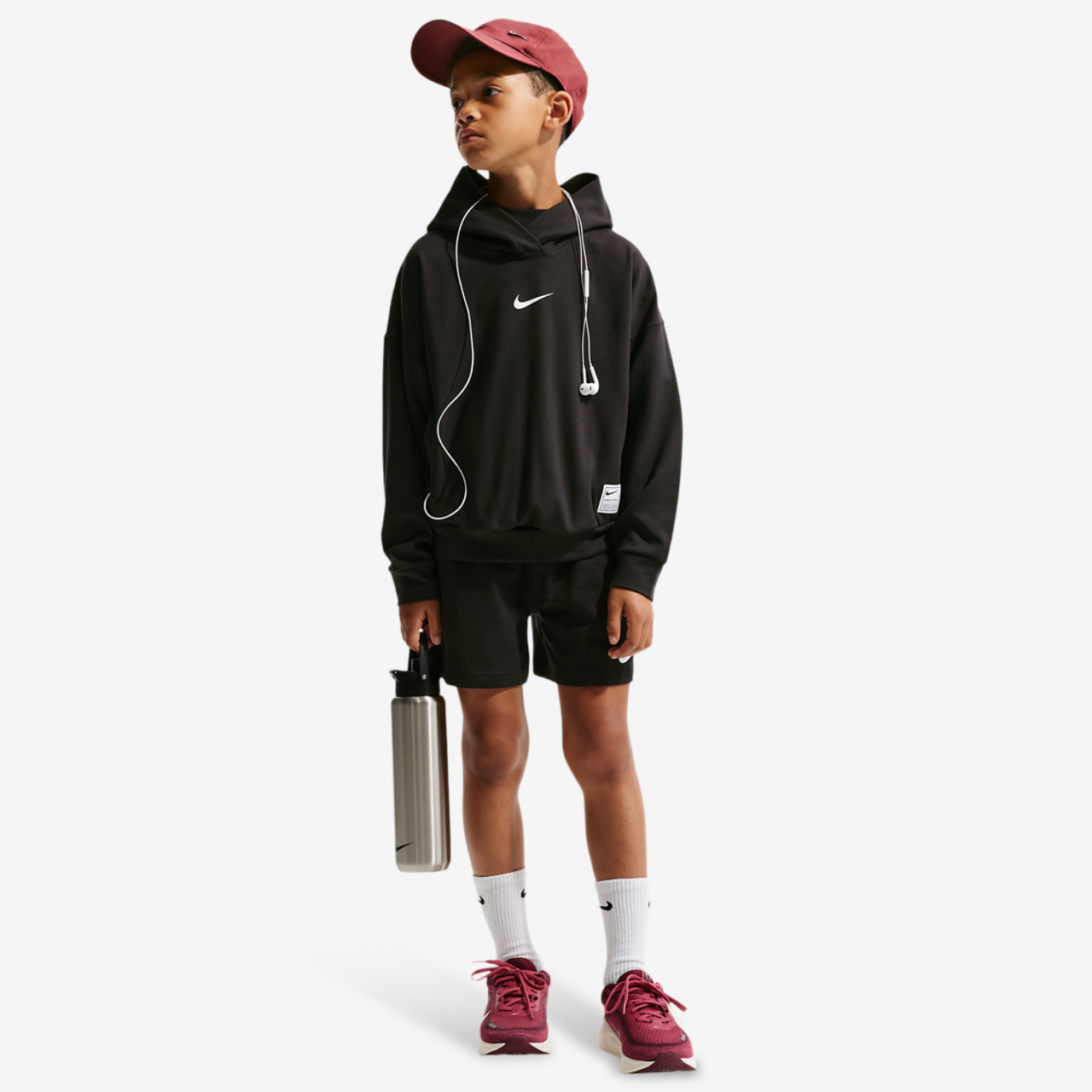 Nike Pro DriFit Fleece Pullover Hoodie Image 3 of 4. Tap to open photo gallery.