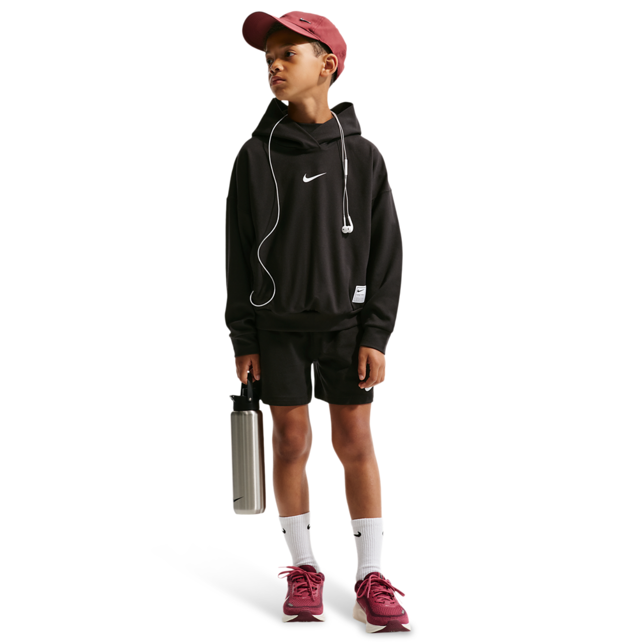 Nike Pro DriFit Fleece Pullover Hoodie Image 3 of 4. Tap to open photo gallery.