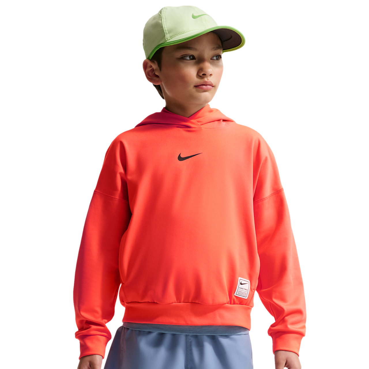 Nike Pro DriFit Fleece Pullover Hoodie Image 1 of 7. Tap to open photo gallery.