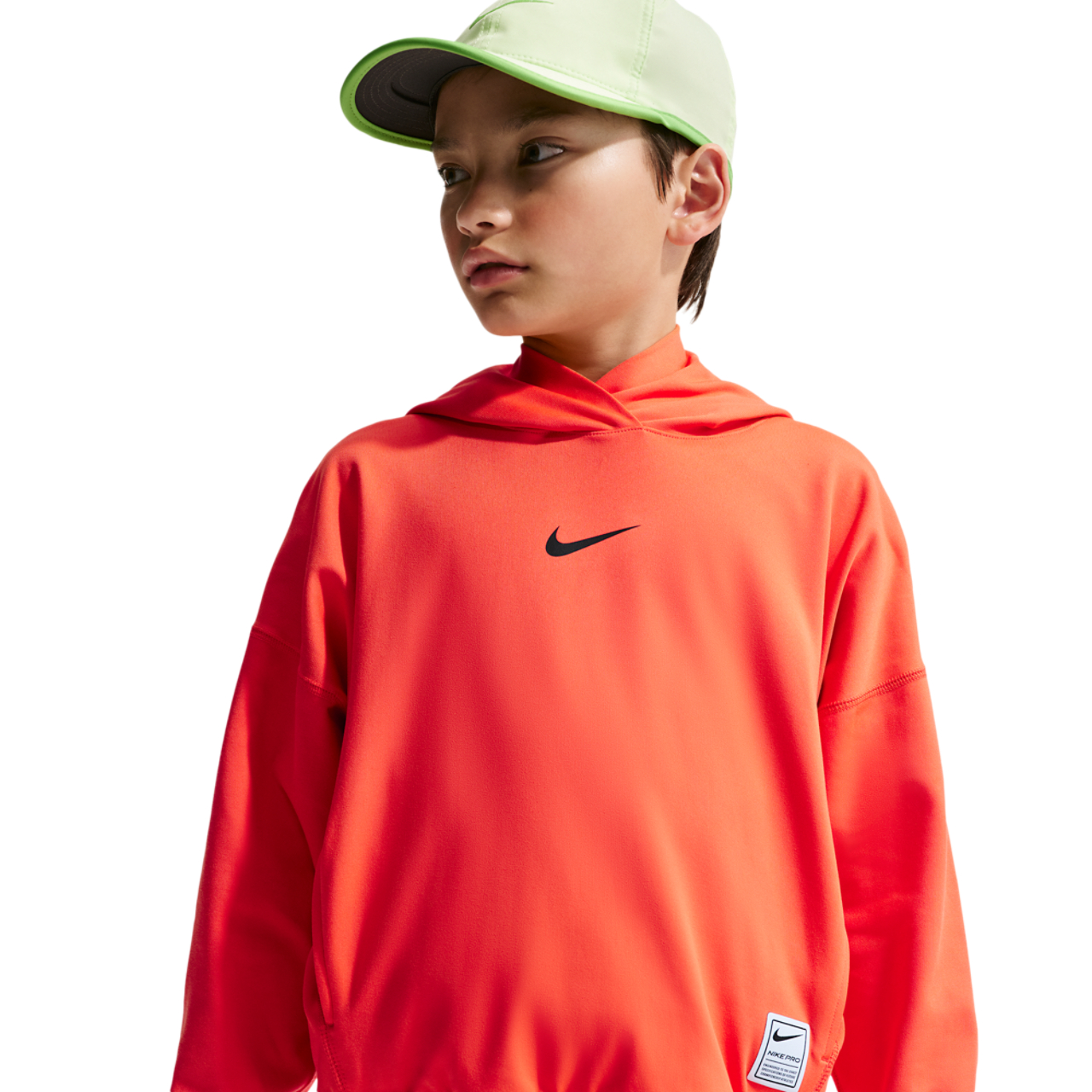 Nike Pro DriFit Fleece Pullover Hoodie Image 4 of 7. Tap to open photo gallery.