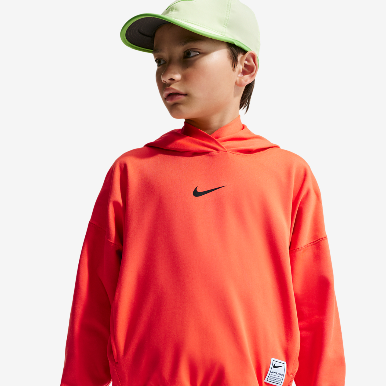 Nike Pro DriFit Fleece Pullover Hoodie Image 4 of 7. Tap to open photo gallery.